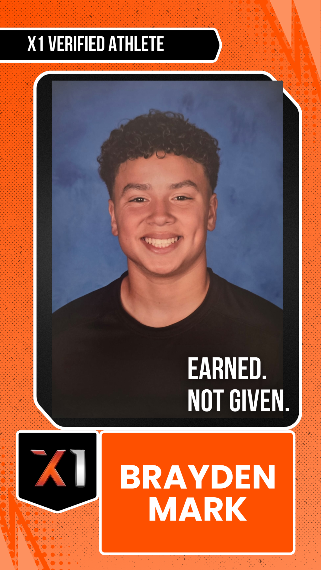 EXACT X1 player card for Brayxen Mark