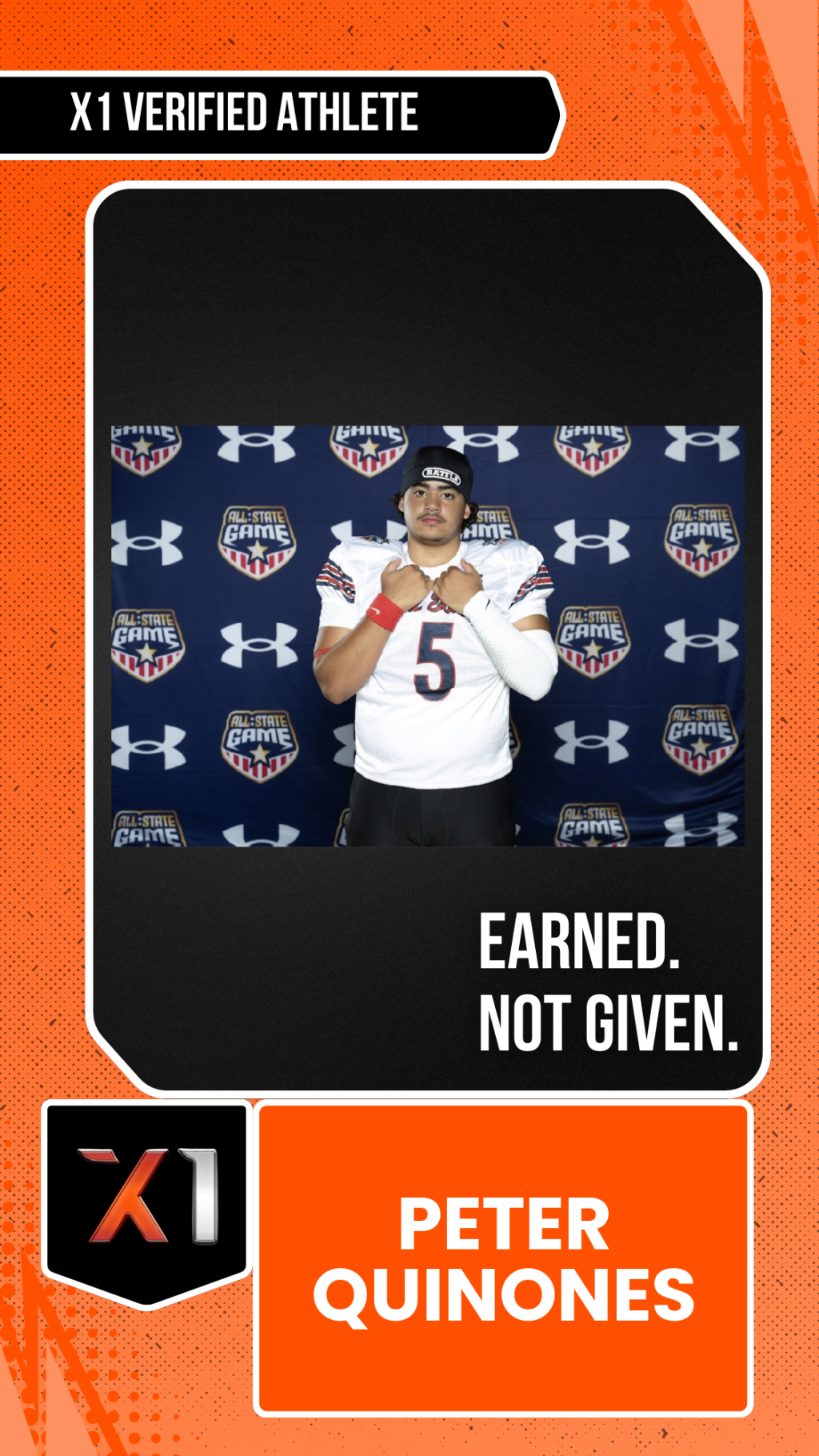 EXACT X1 player card for Peter Quinones