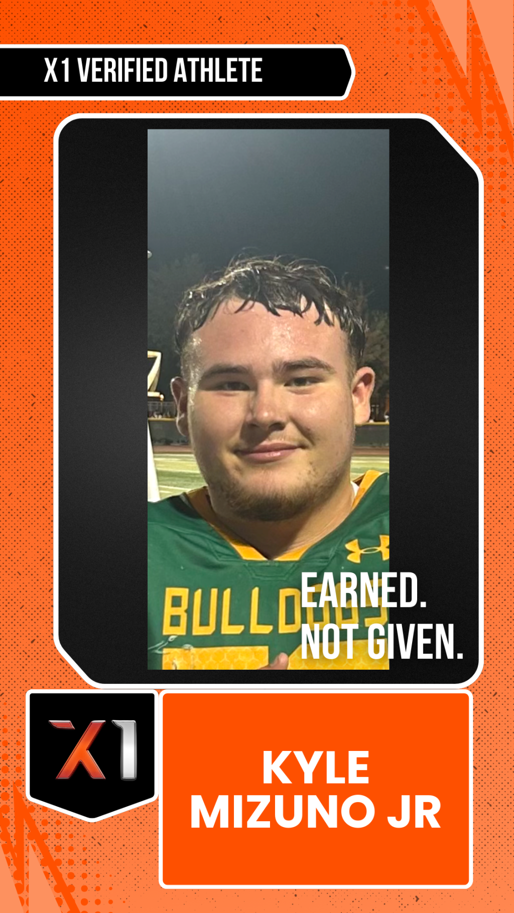 EXACT X1 player card for Kyle Mizuno Jr