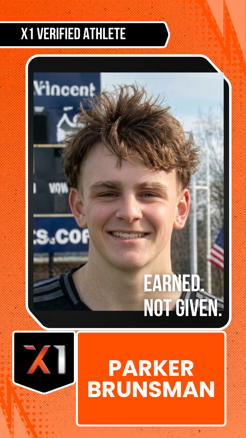EXACT X1 player card for Parker Brunsman