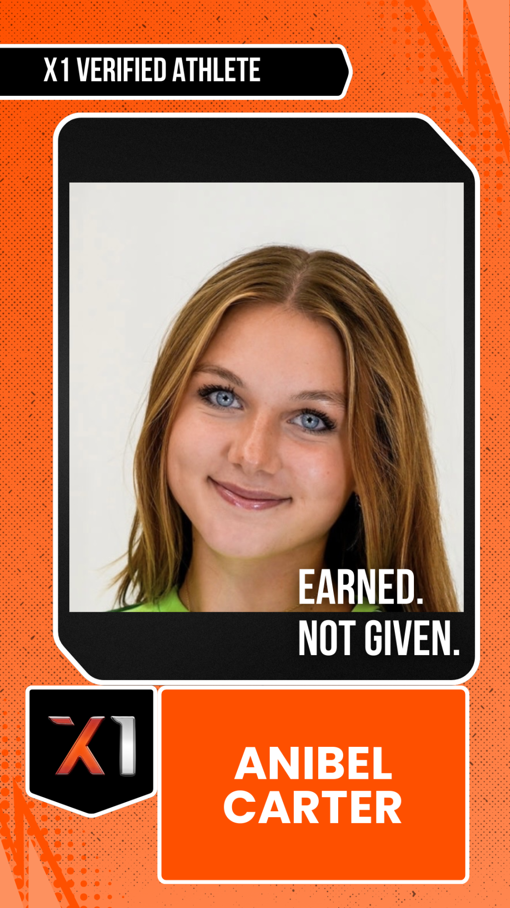 EXACT X1 player card for Anibel Carter