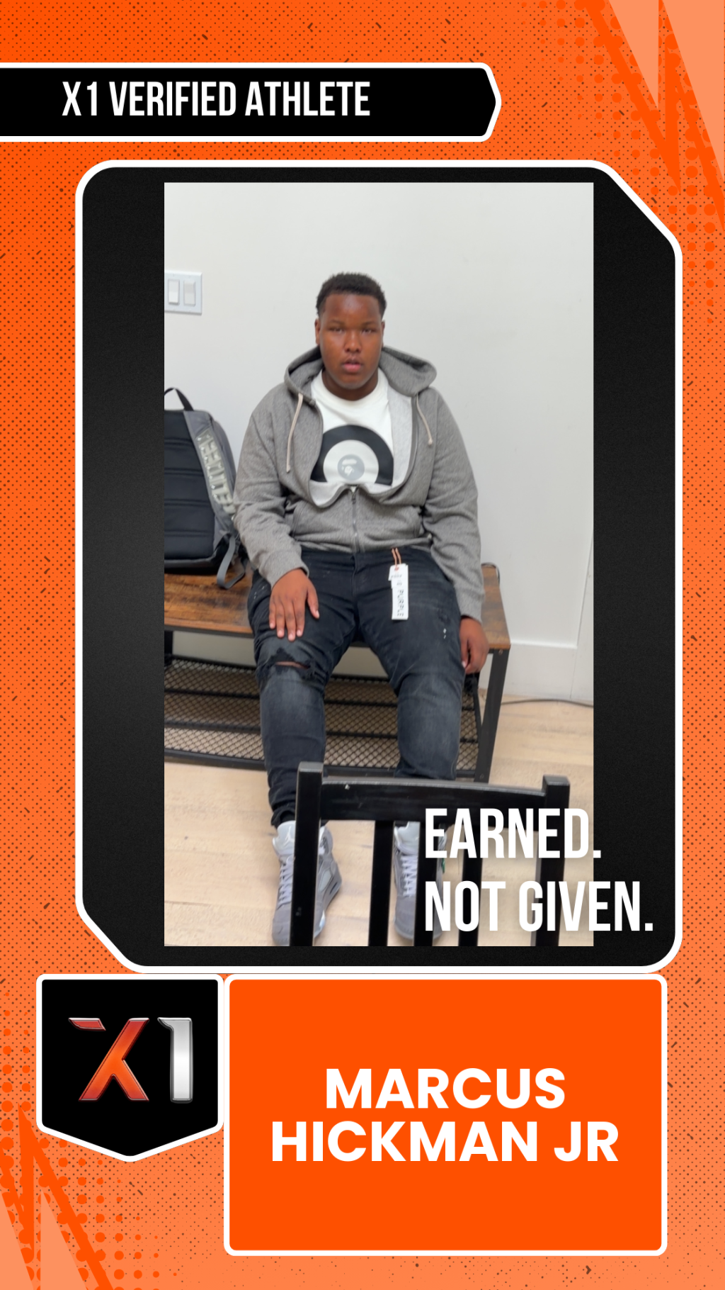 EXACT X1 player card for Marcus Hickman Jr