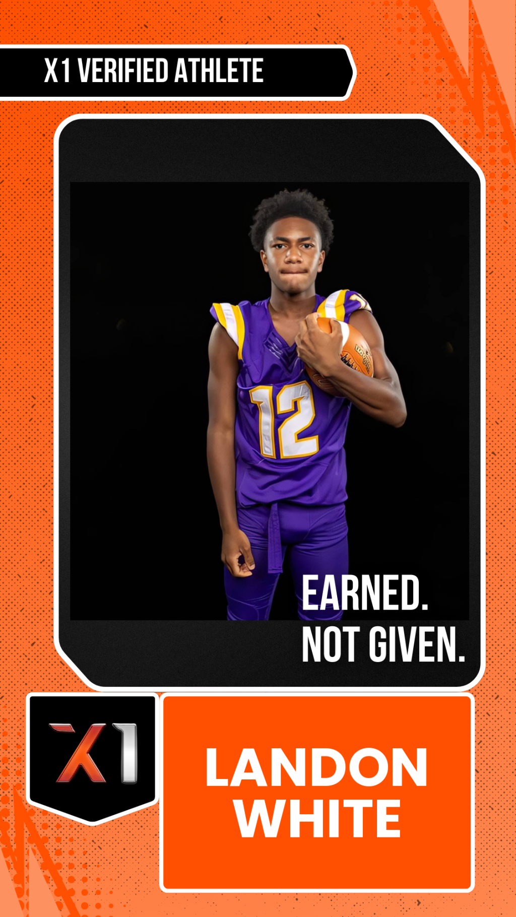 EXACT X1 player card for Landon White