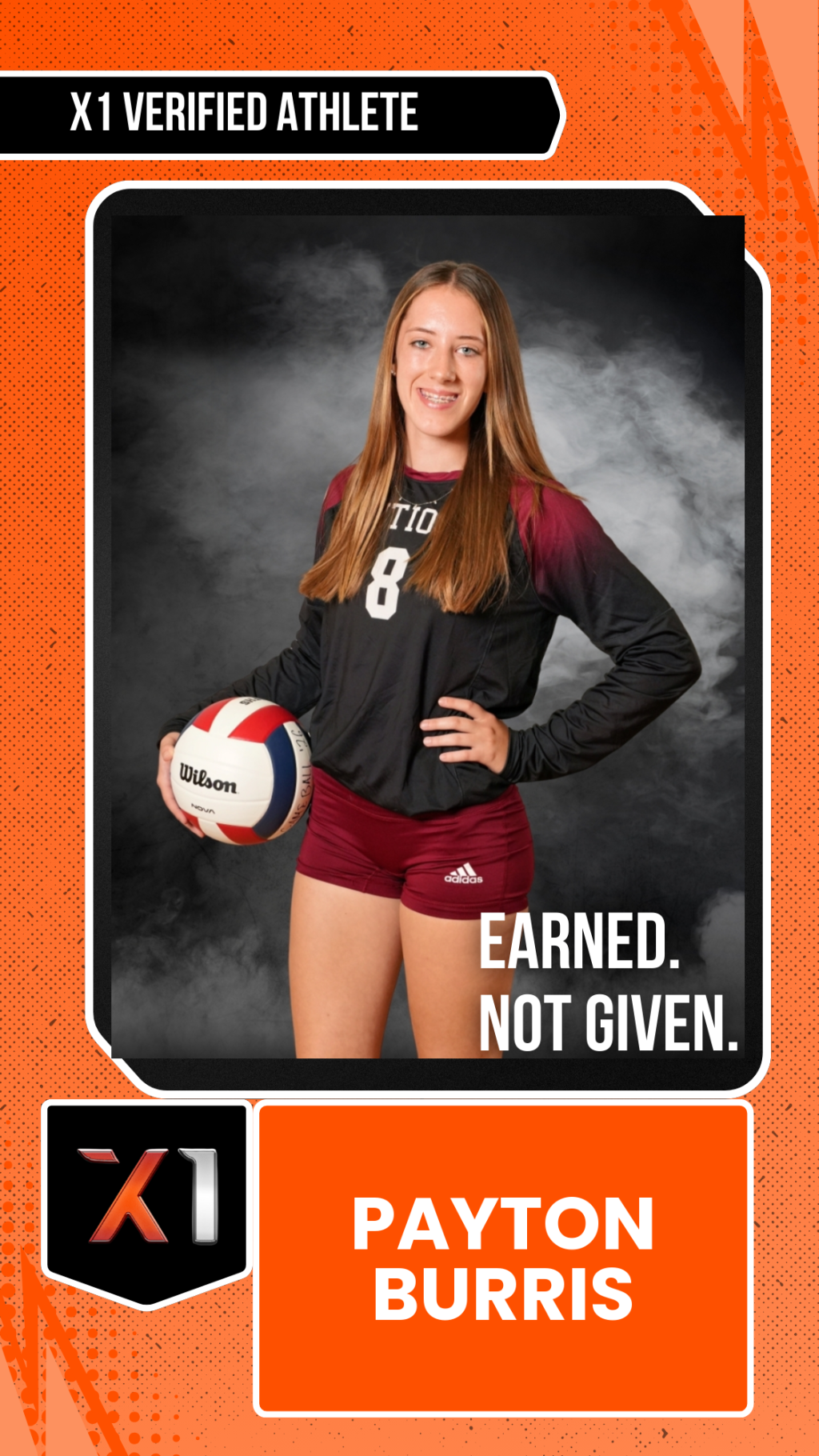 EXACT X1 player card for Payton Burris