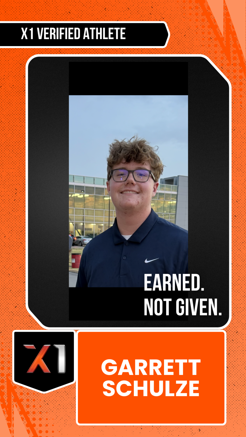 EXACT X1 player card for Garrett Schulze