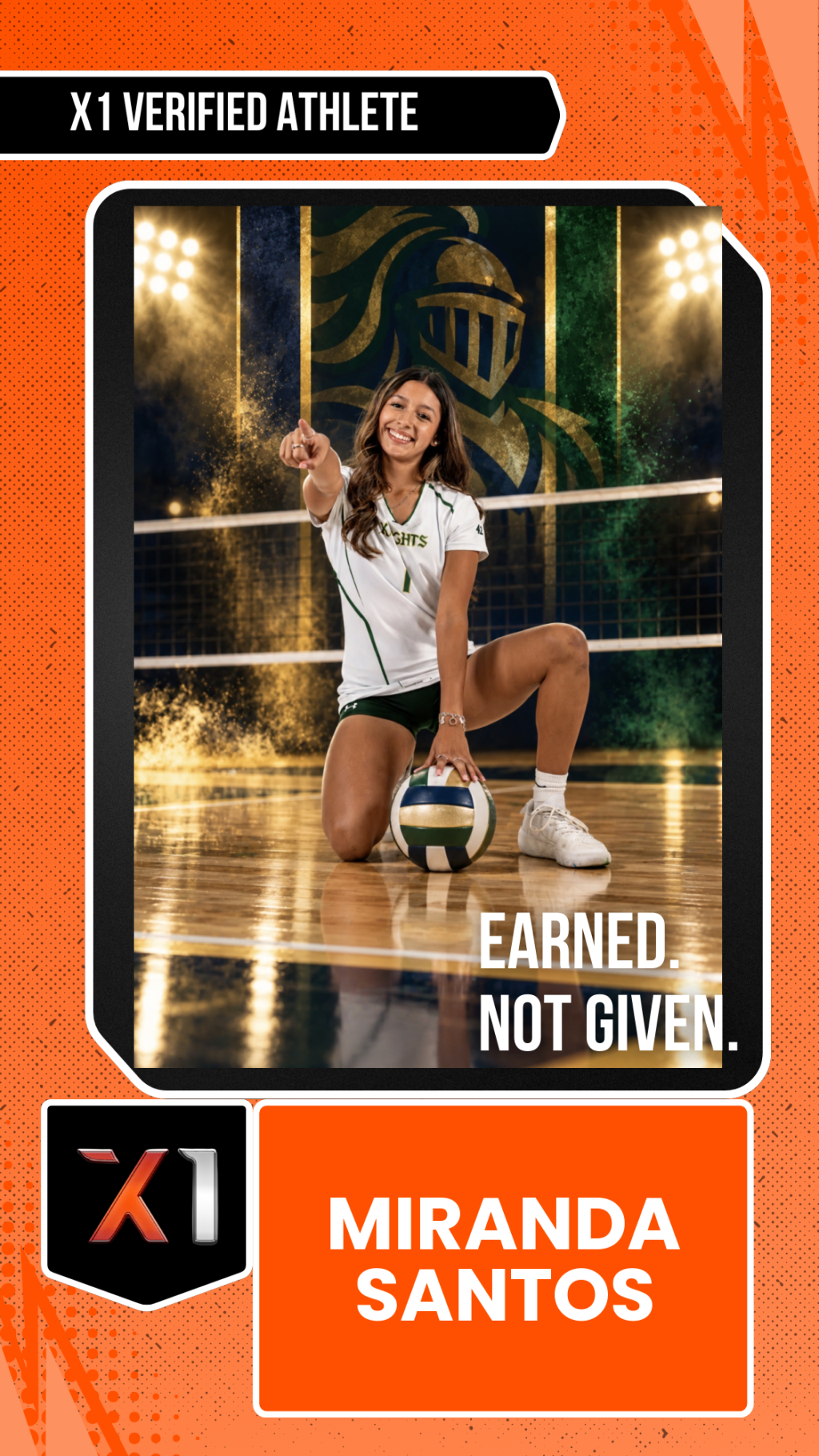 EXACT X1 player card for Miranda Santos