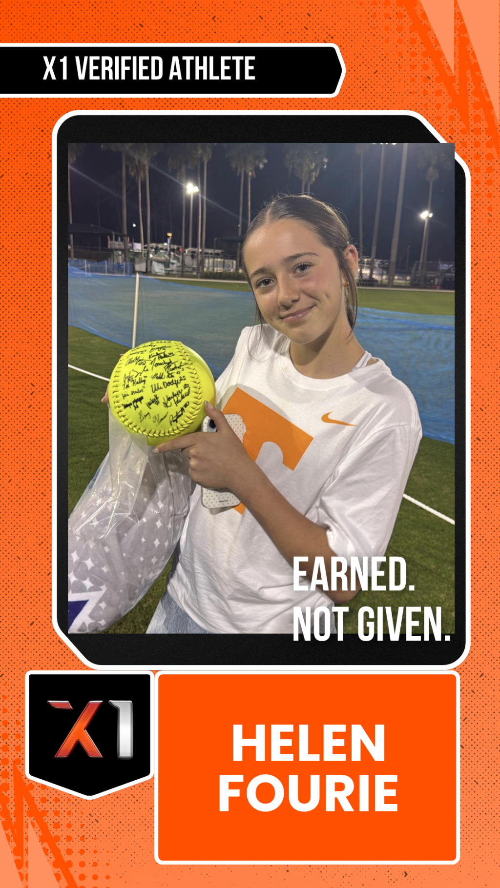 EXACT X1 player card for Helen Fourie