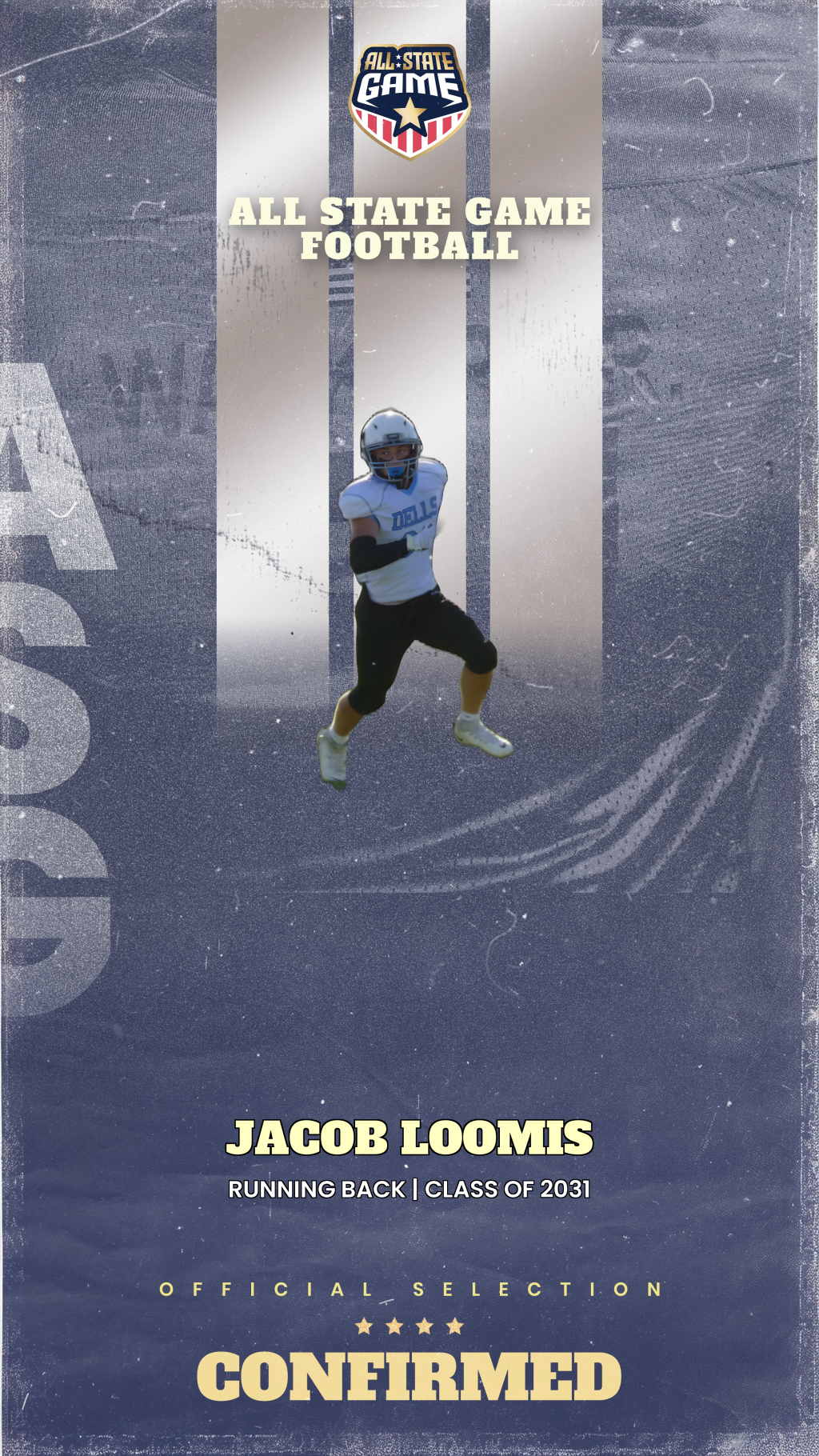All State Game player card for Jacob Loomis