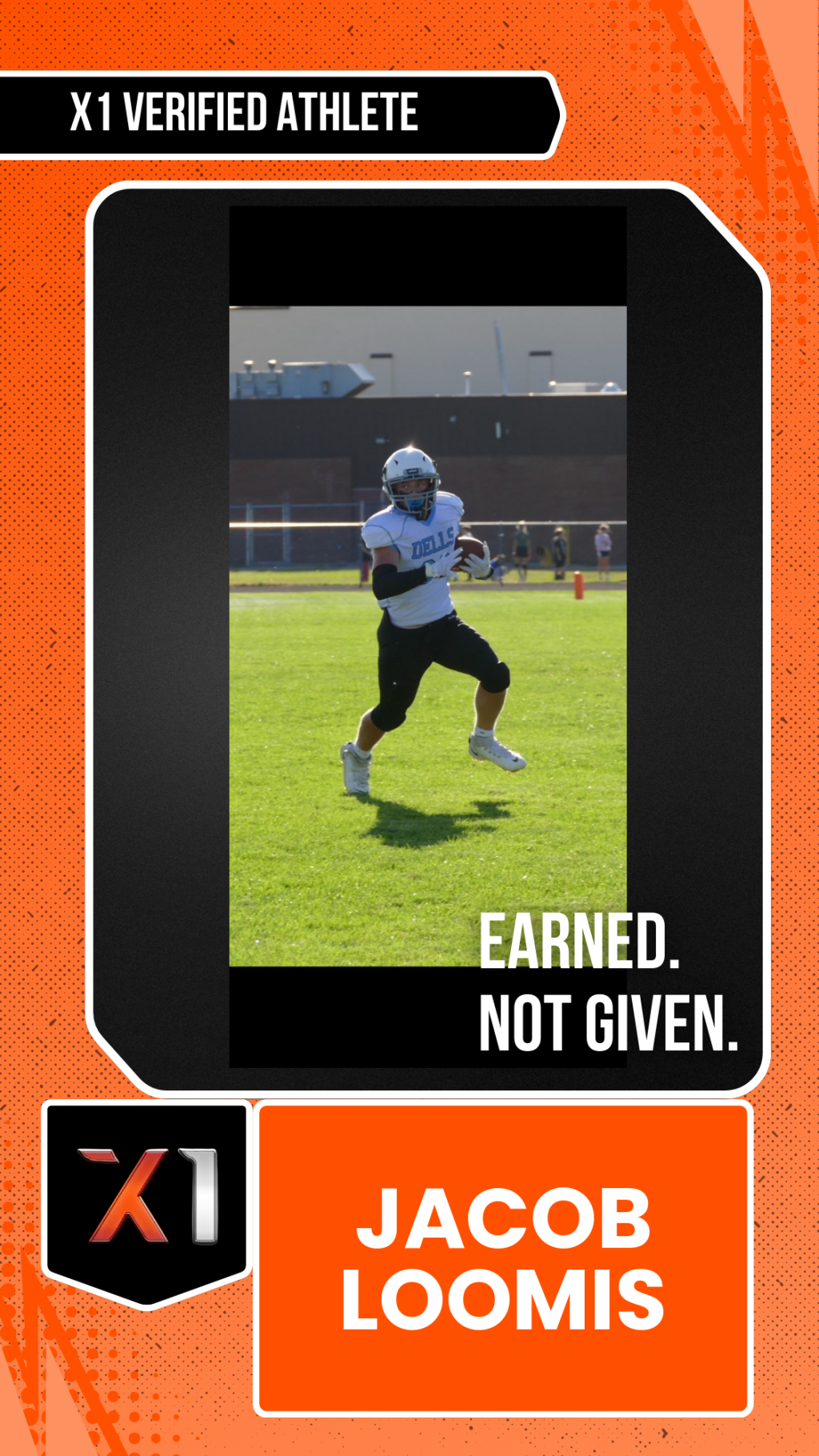EXACT X1 player card for Jacob Loomis