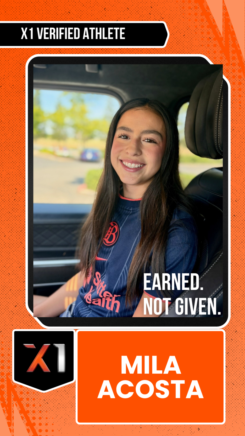 EXACT X1 player card for Mila Acosta