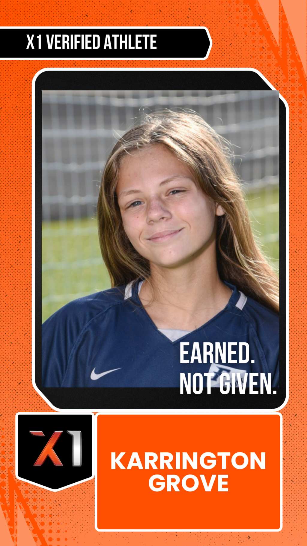 EXACT X1 player card for Karrington Grove