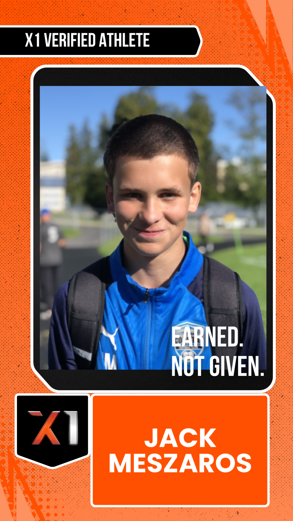EXACT X1 player card for Jack Meszaros