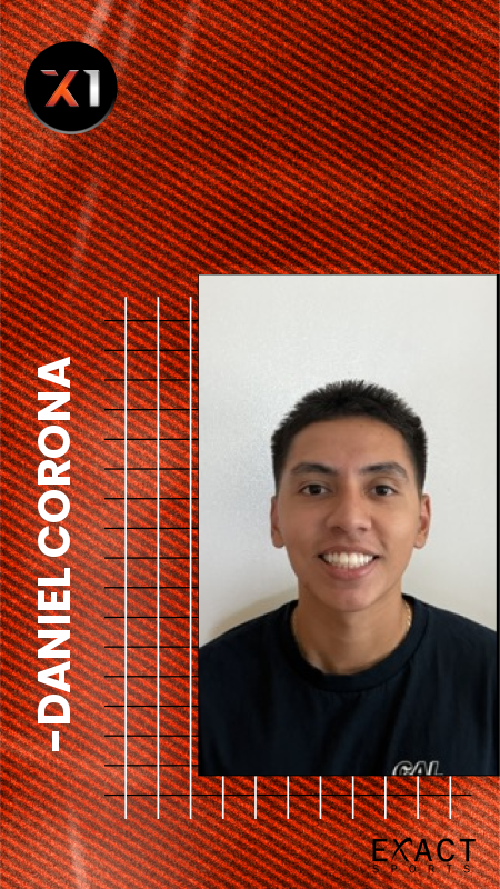 EXACT X1 player card for Daniel Corona