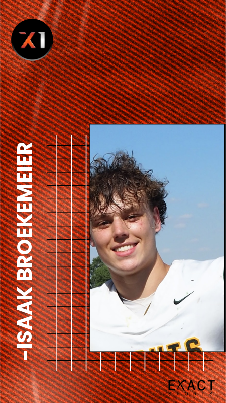 EXACT X1 player card for Isaak Broekemeier