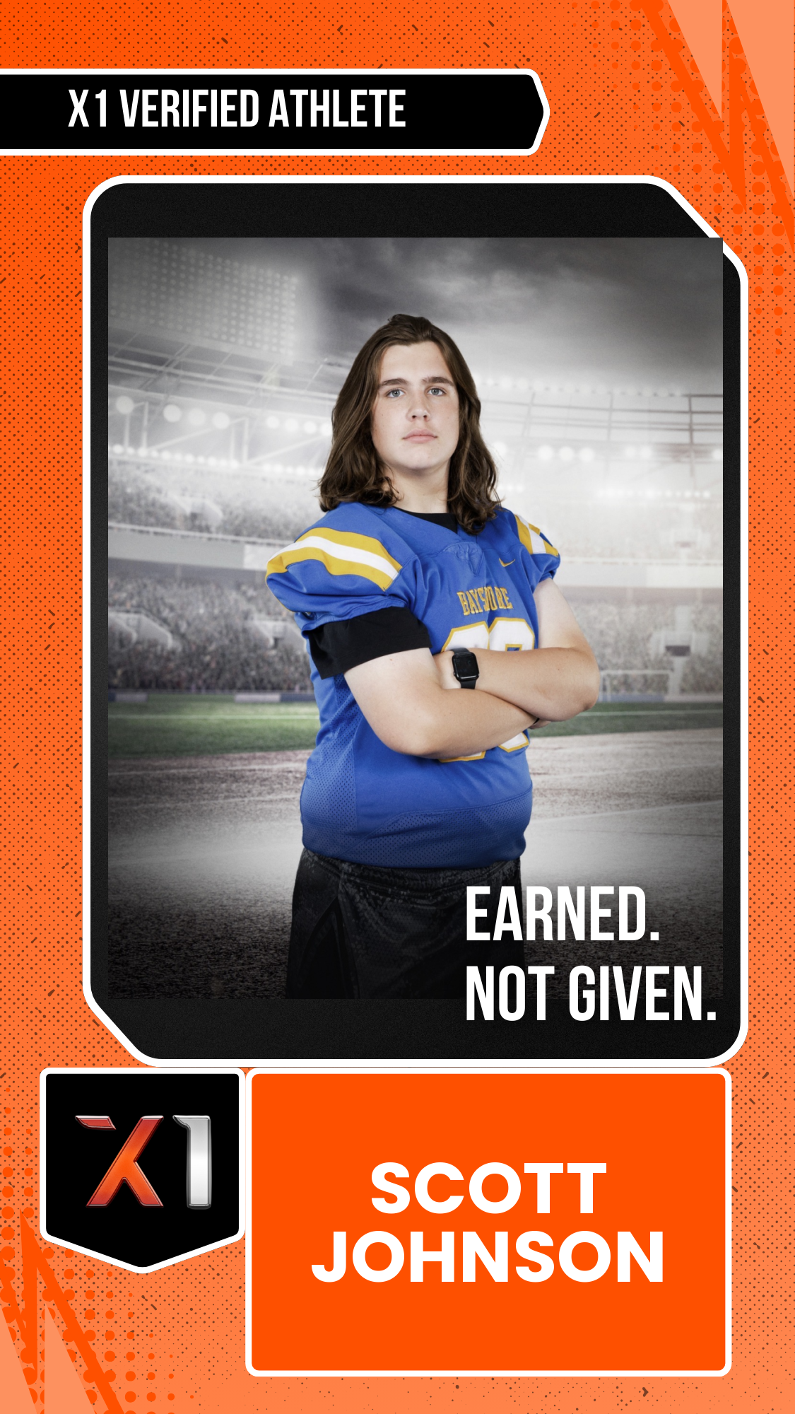 EXACT X1 player card for Scott Johnson