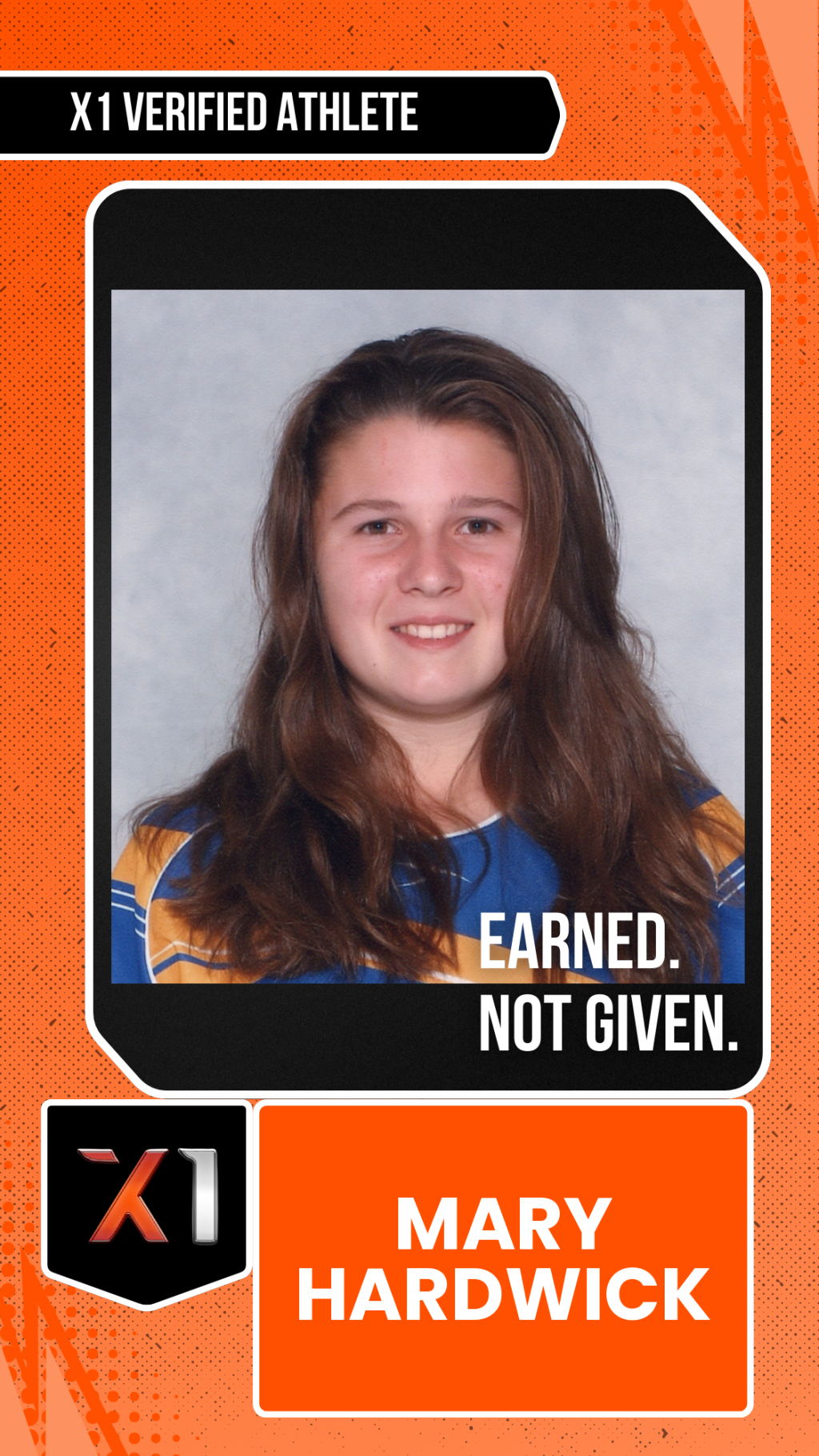 EXACT X1 player card for Mary Hardwick