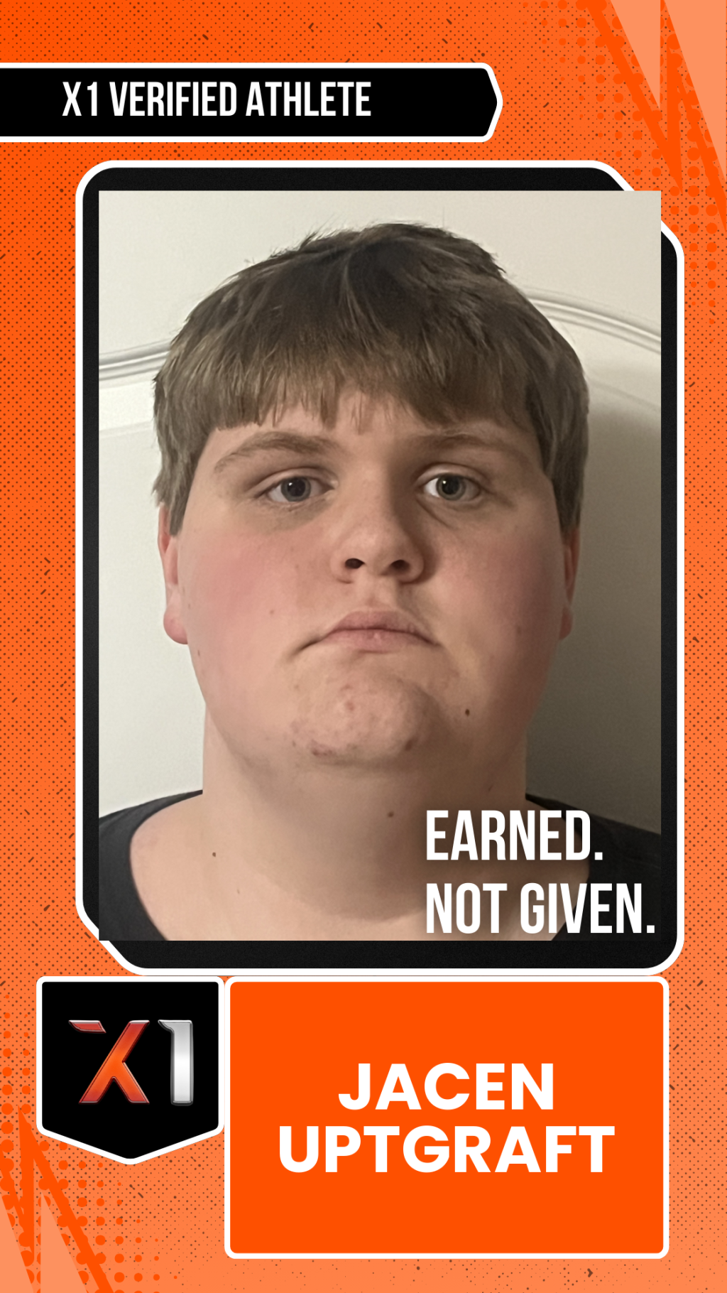 EXACT X1 player card for Jacen Uptgraft