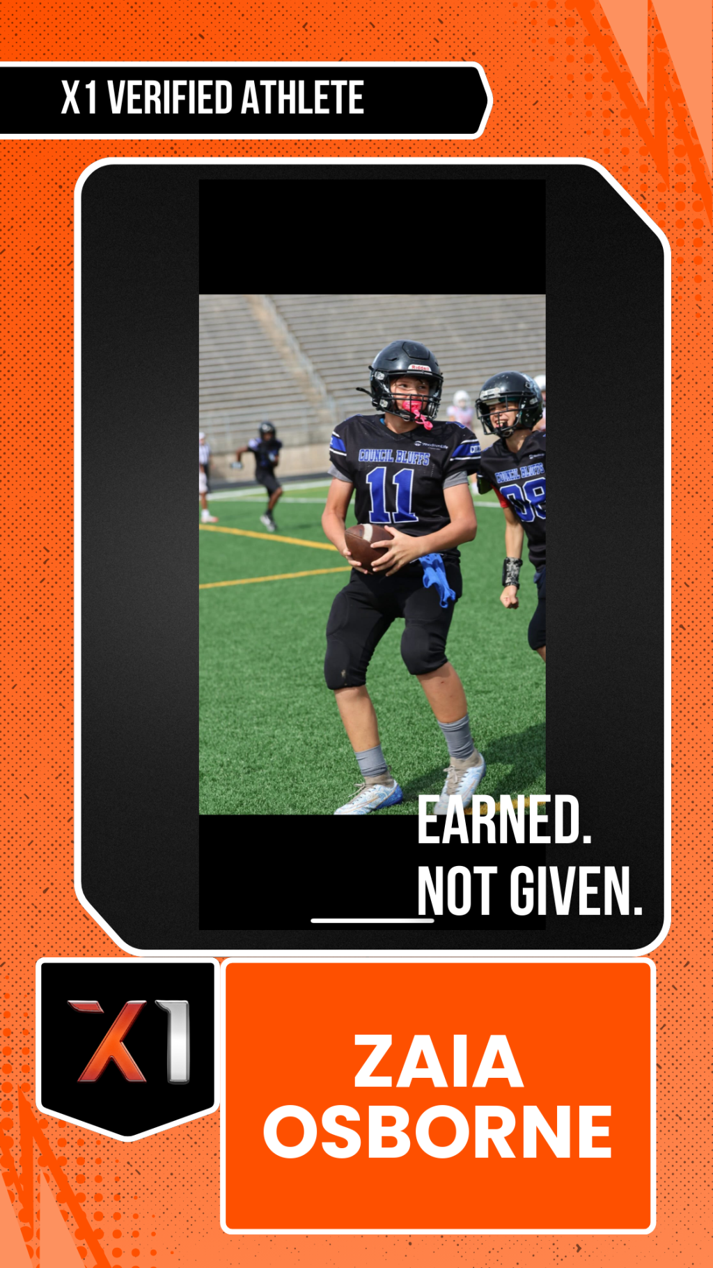 EXACT X1 player card for Zaia Osborne