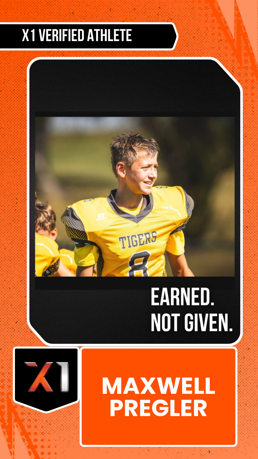 EXACT X1 player card for Maxwell Pregler
