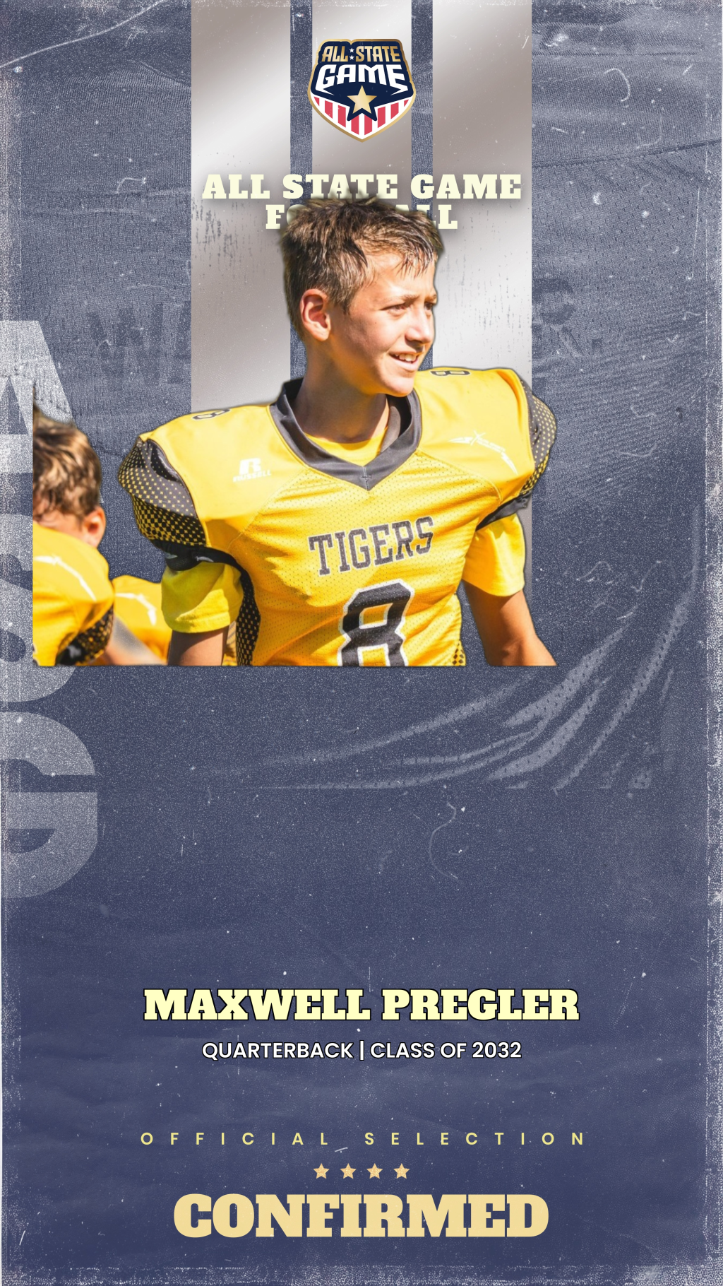 All State Game player card for Maxwell Pregler