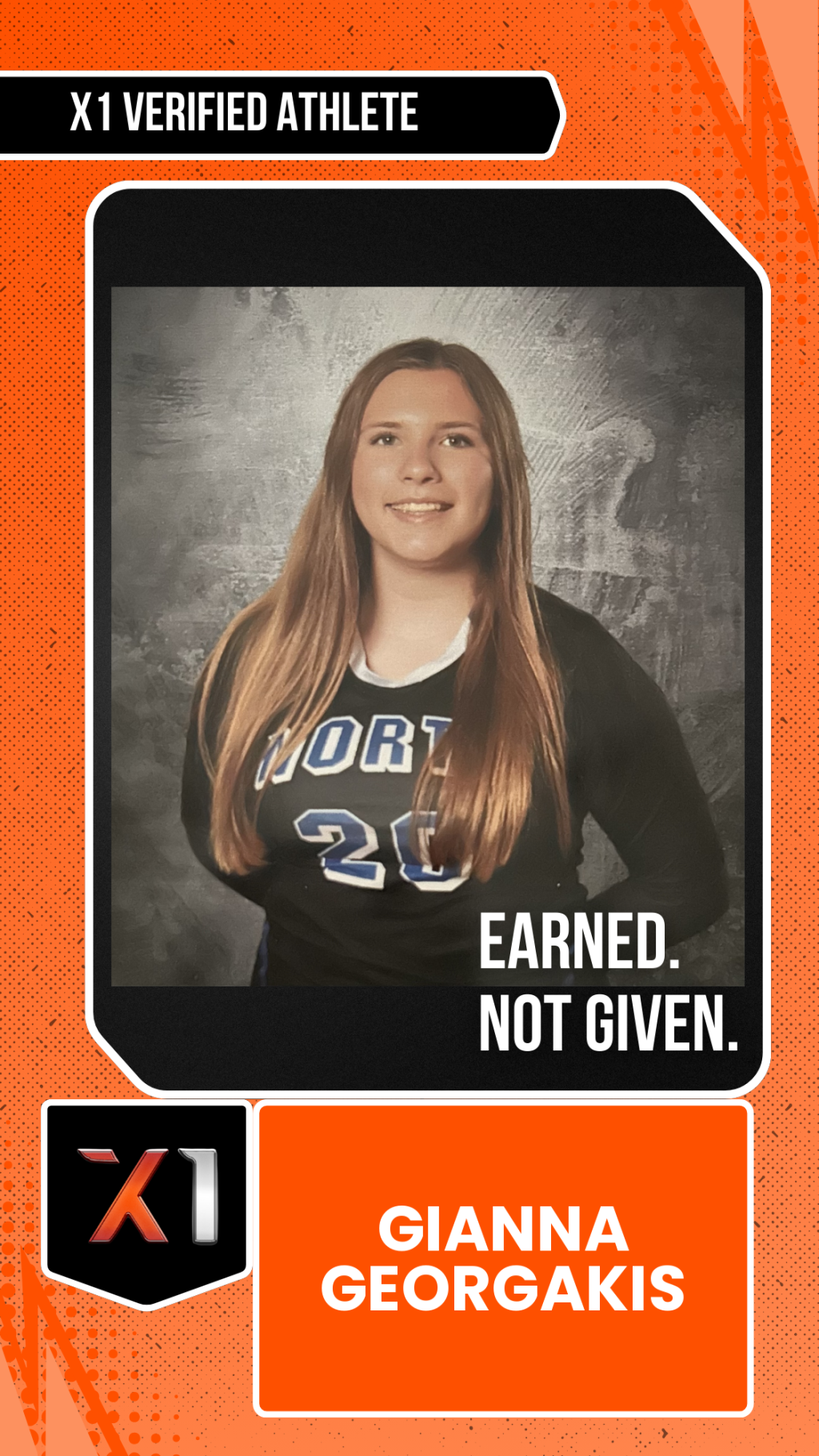 EXACT X1 player card for Gianna Georgakis
