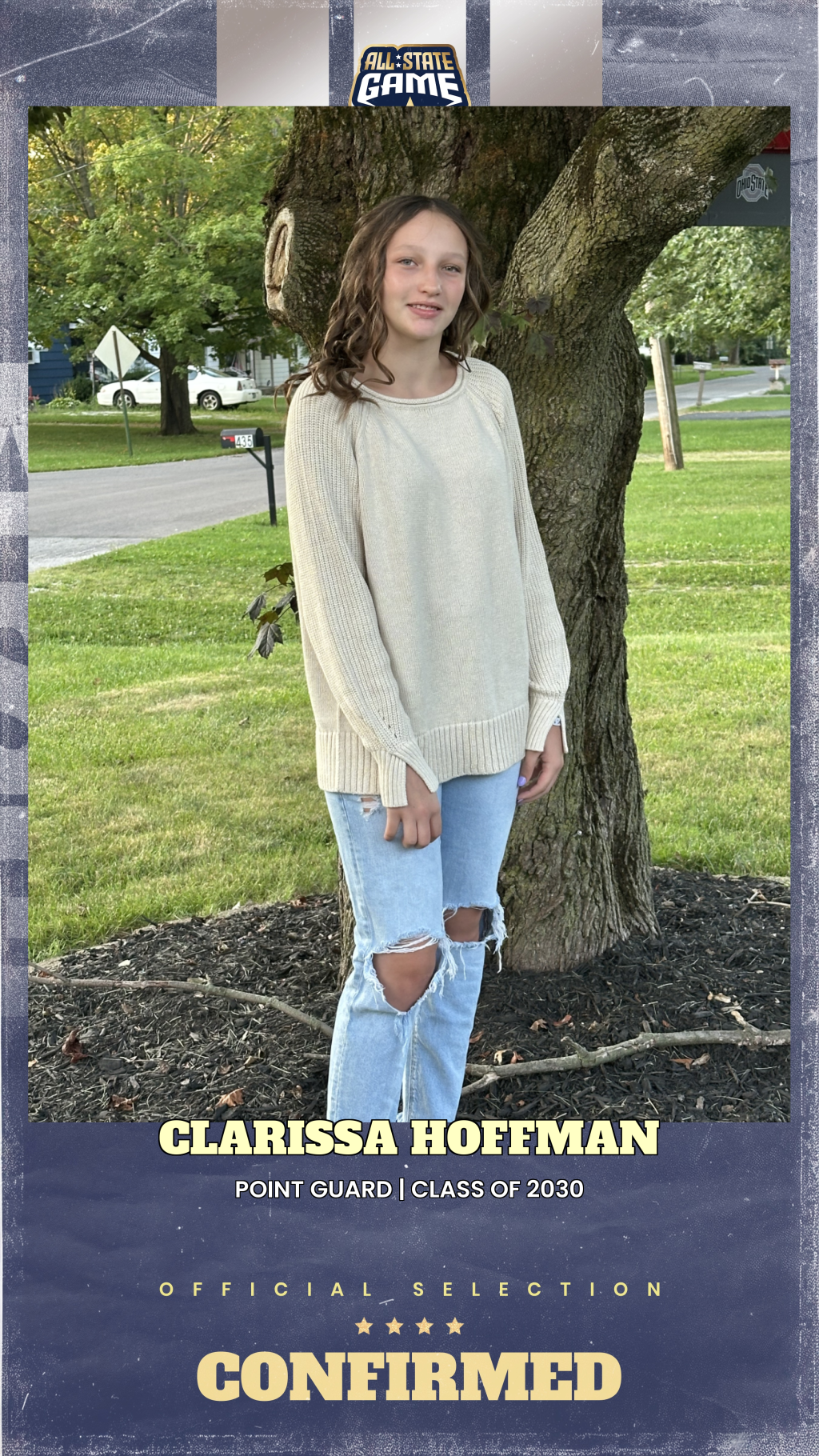 All State Game player card for Clarissa Hoffman