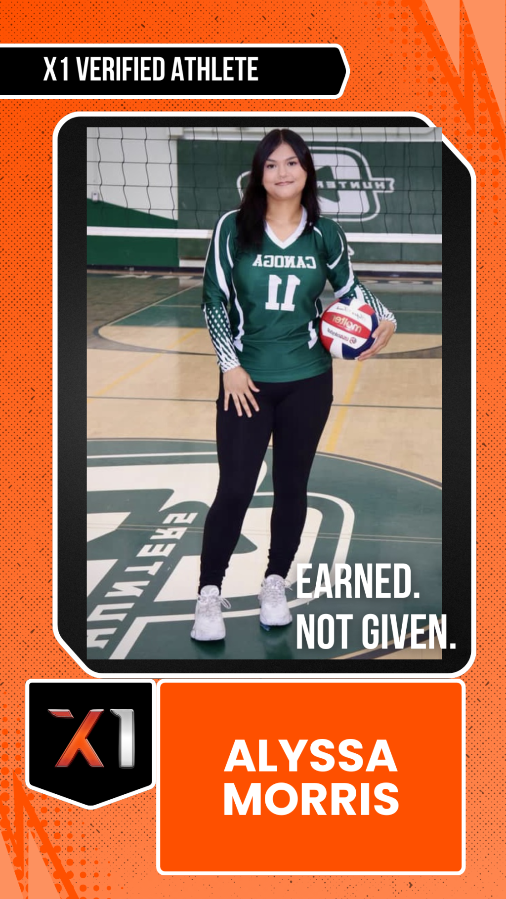 EXACT X1 player card for Alyssa Morris