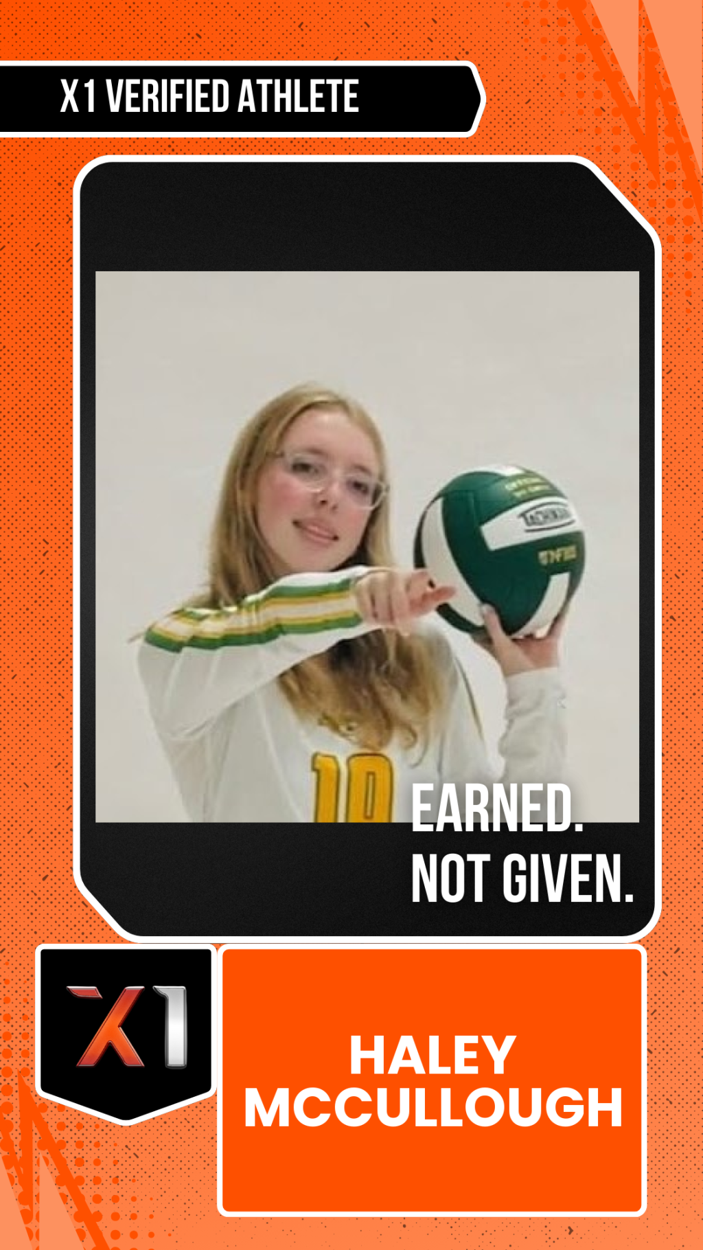EXACT X1 player card for Haley McCullough