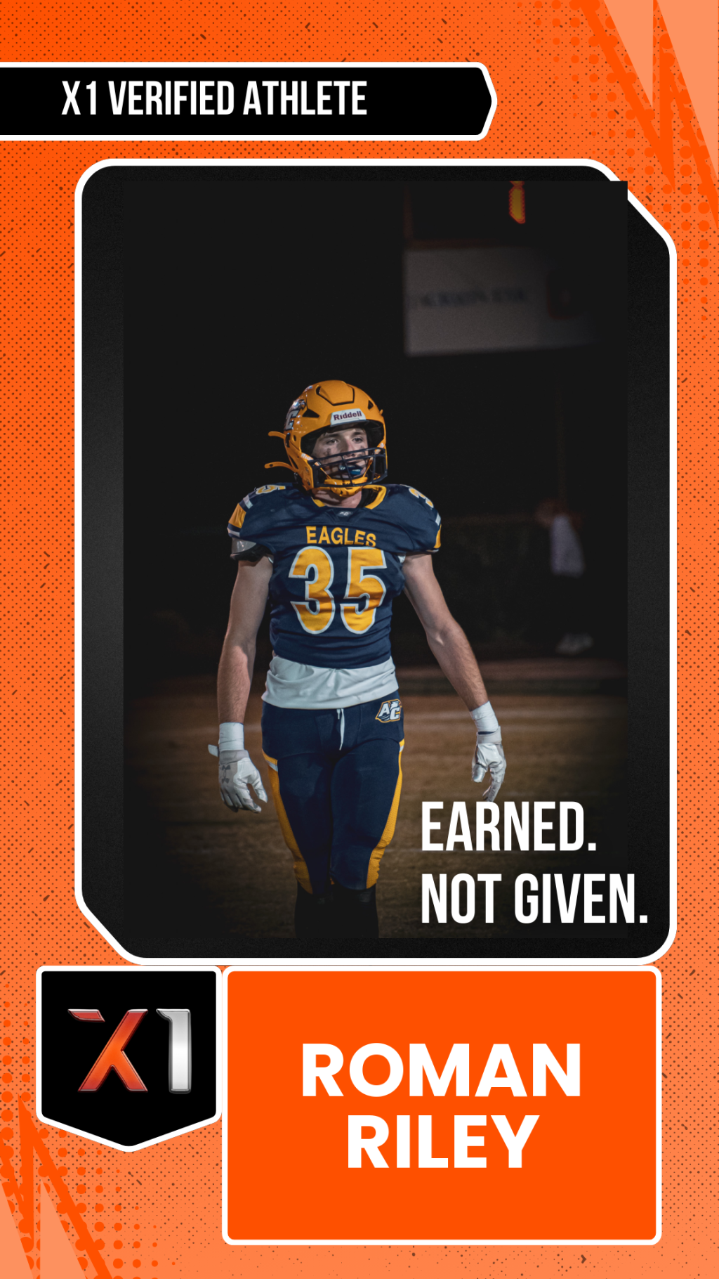 EXACT X1 player card for Roman Riley