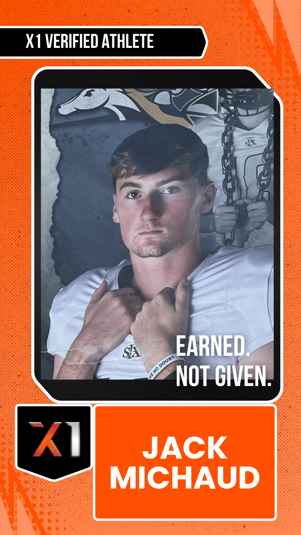 EXACT X1 player card for Jack Michaud