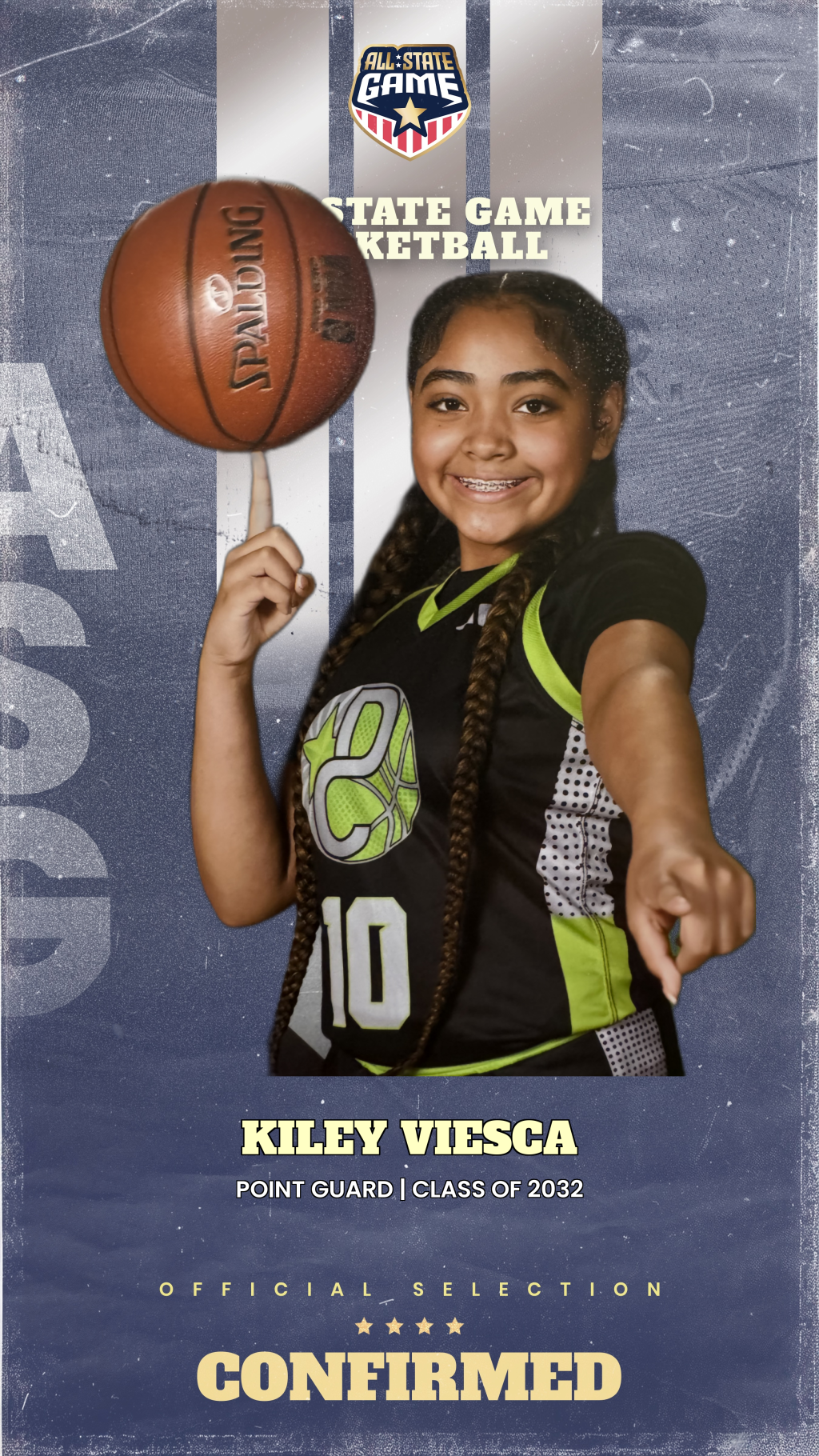 All State Game player card for Kiley Viesca