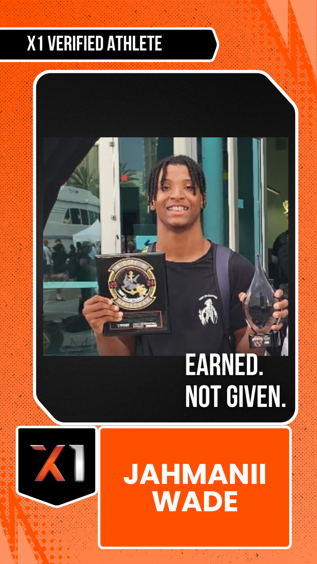 EXACT X1 player card for Jahmanii Wade