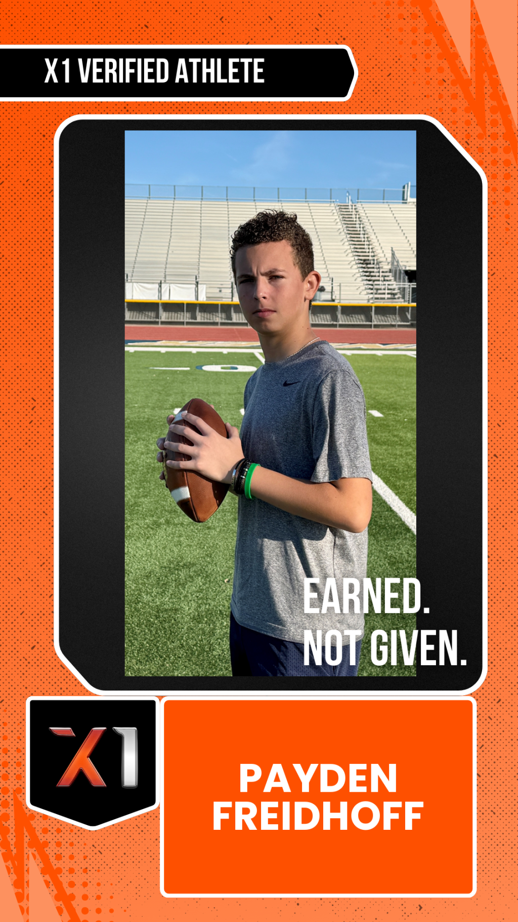 EXACT X1 player card for Payden Freidhoff