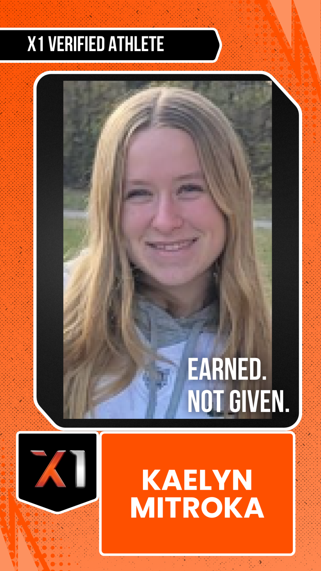 EXACT X1 player card for Kaelyn Mitroka