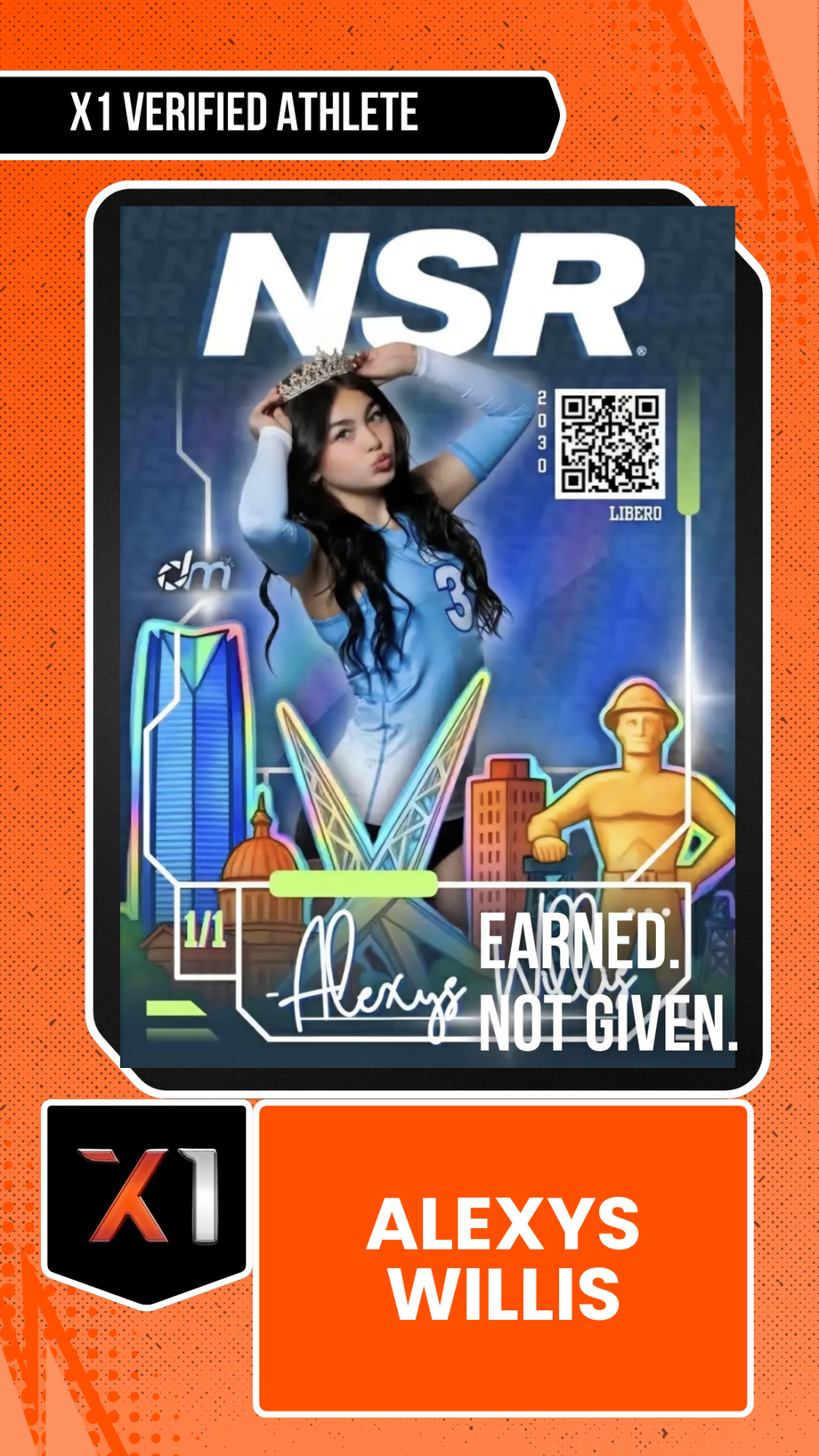 EXACT X1 player card for Alexys Willis