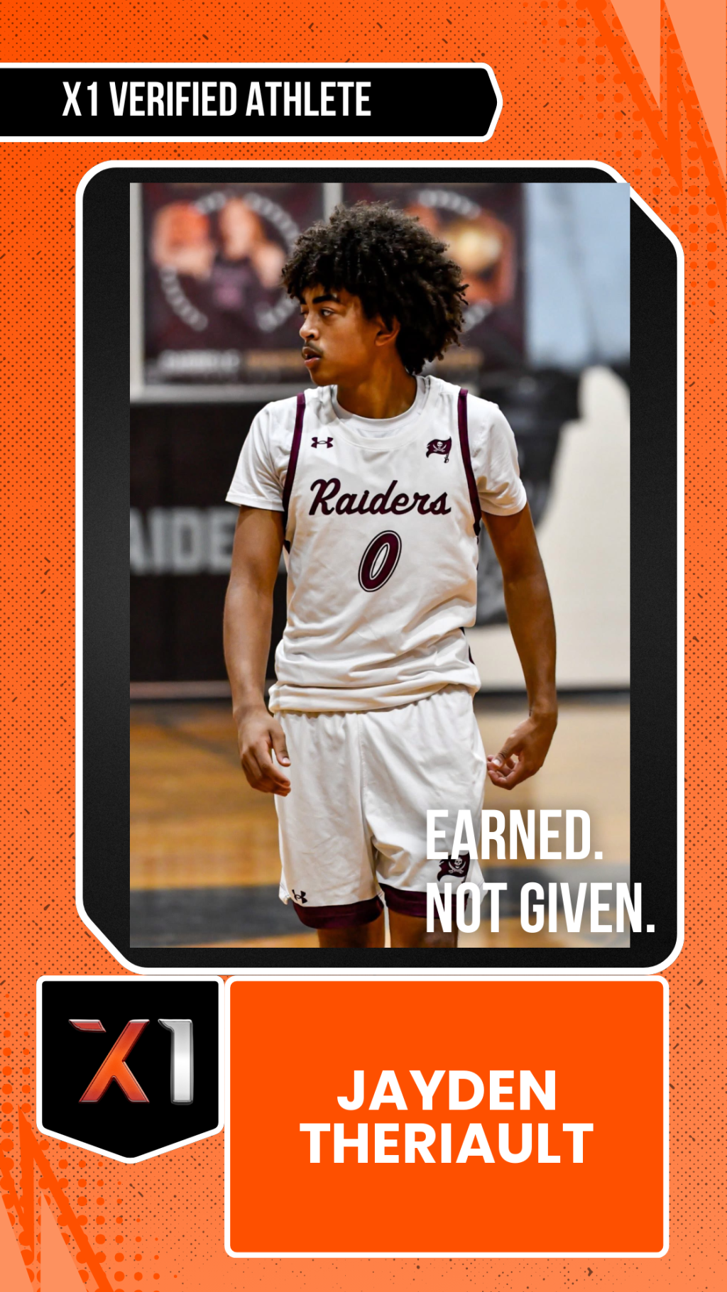 EXACT X1 player card for Jayden Theriault