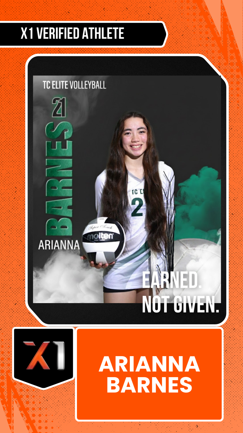 EXACT X1 player card for Arianna Barnes