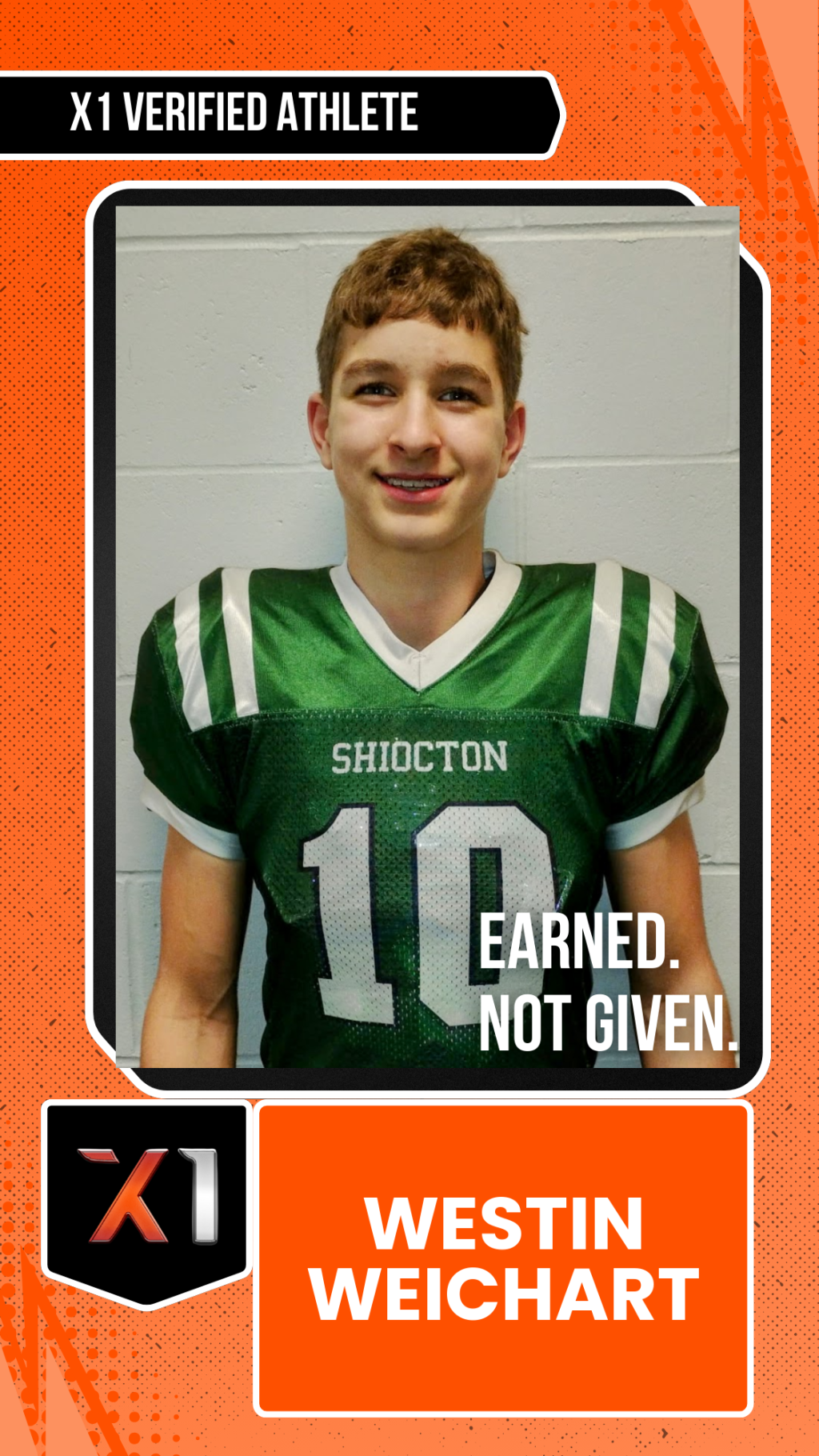 EXACT X1 player card for Westin Weichart
