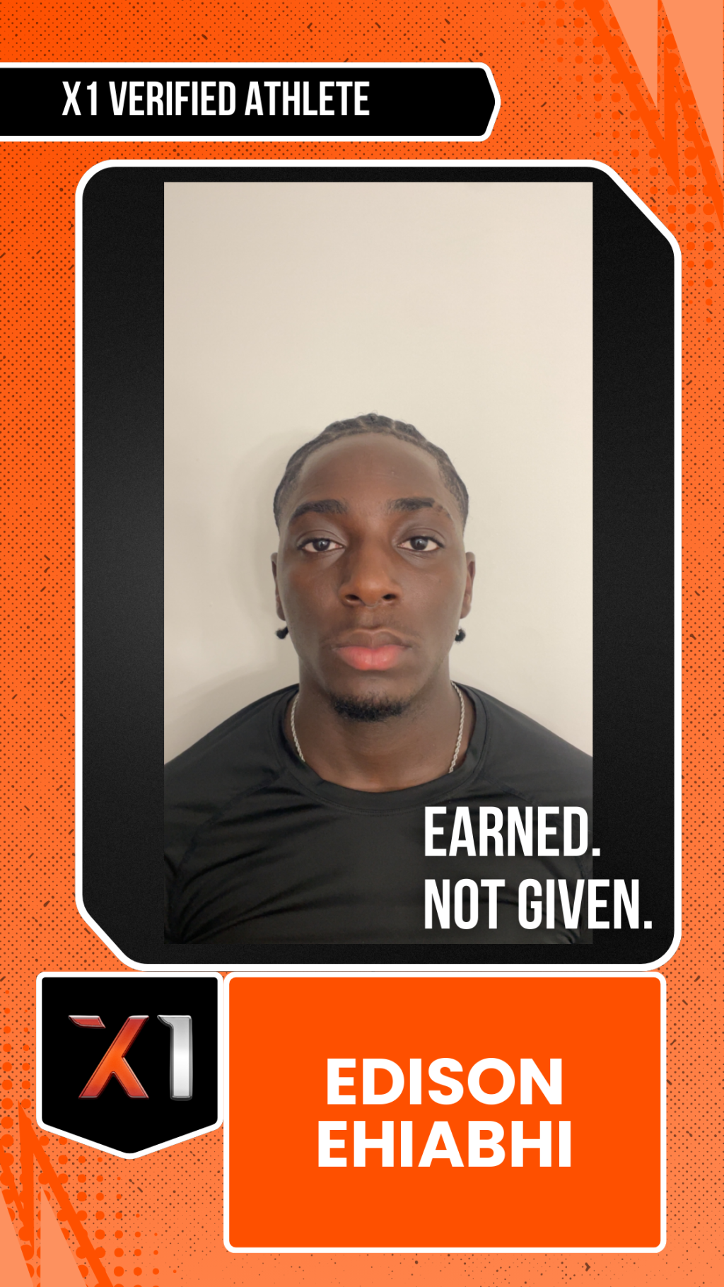 EXACT X1 player card for Edison Ehiabhi