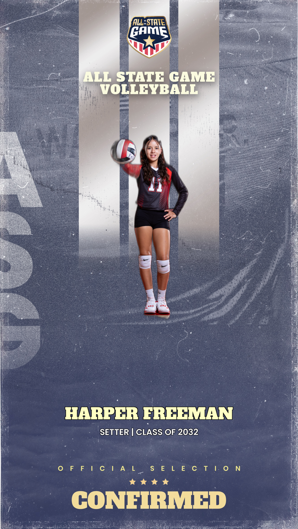 All State Game player card for Harper Freeman