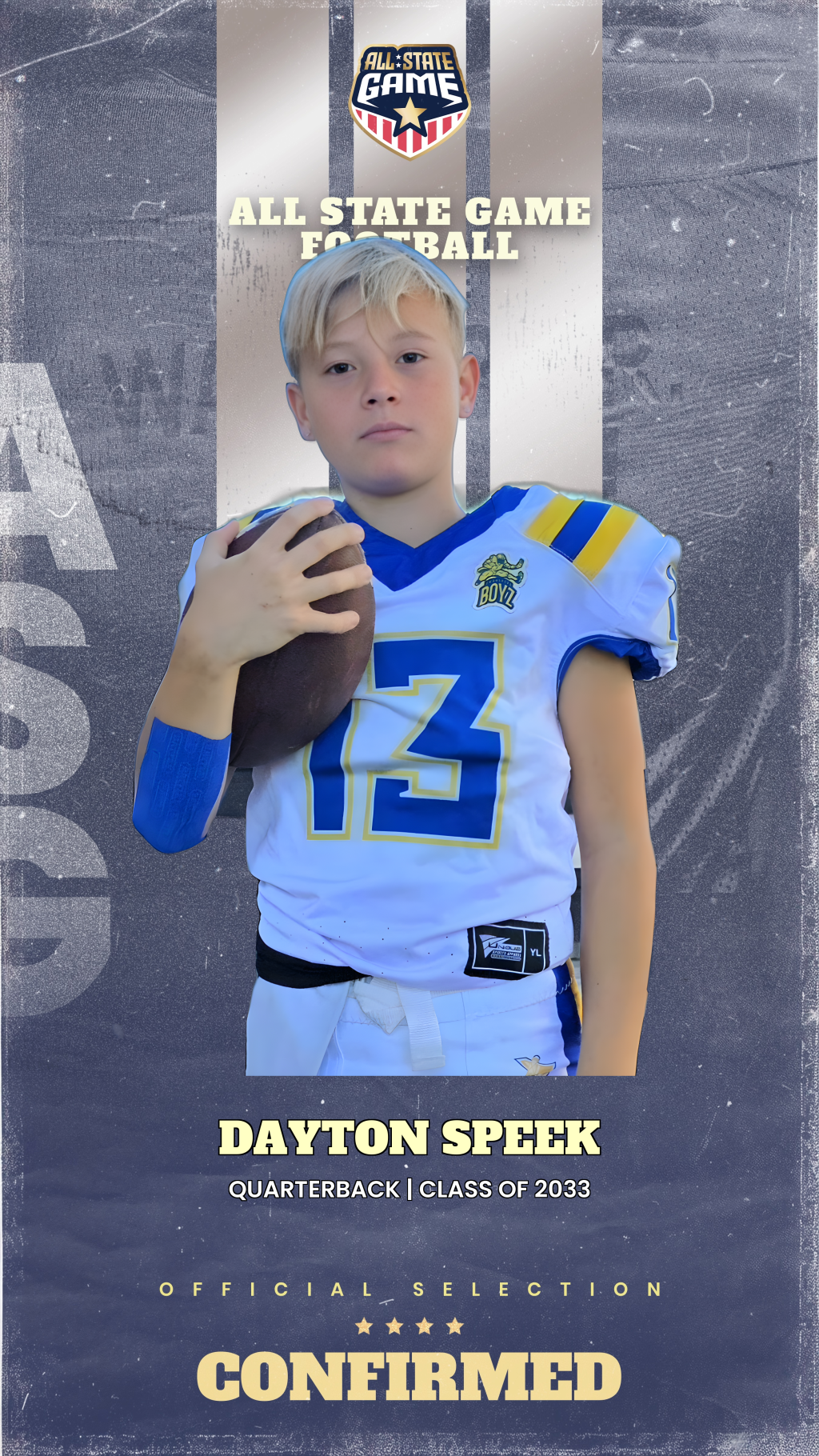 All State Game player card for Dayton Speek