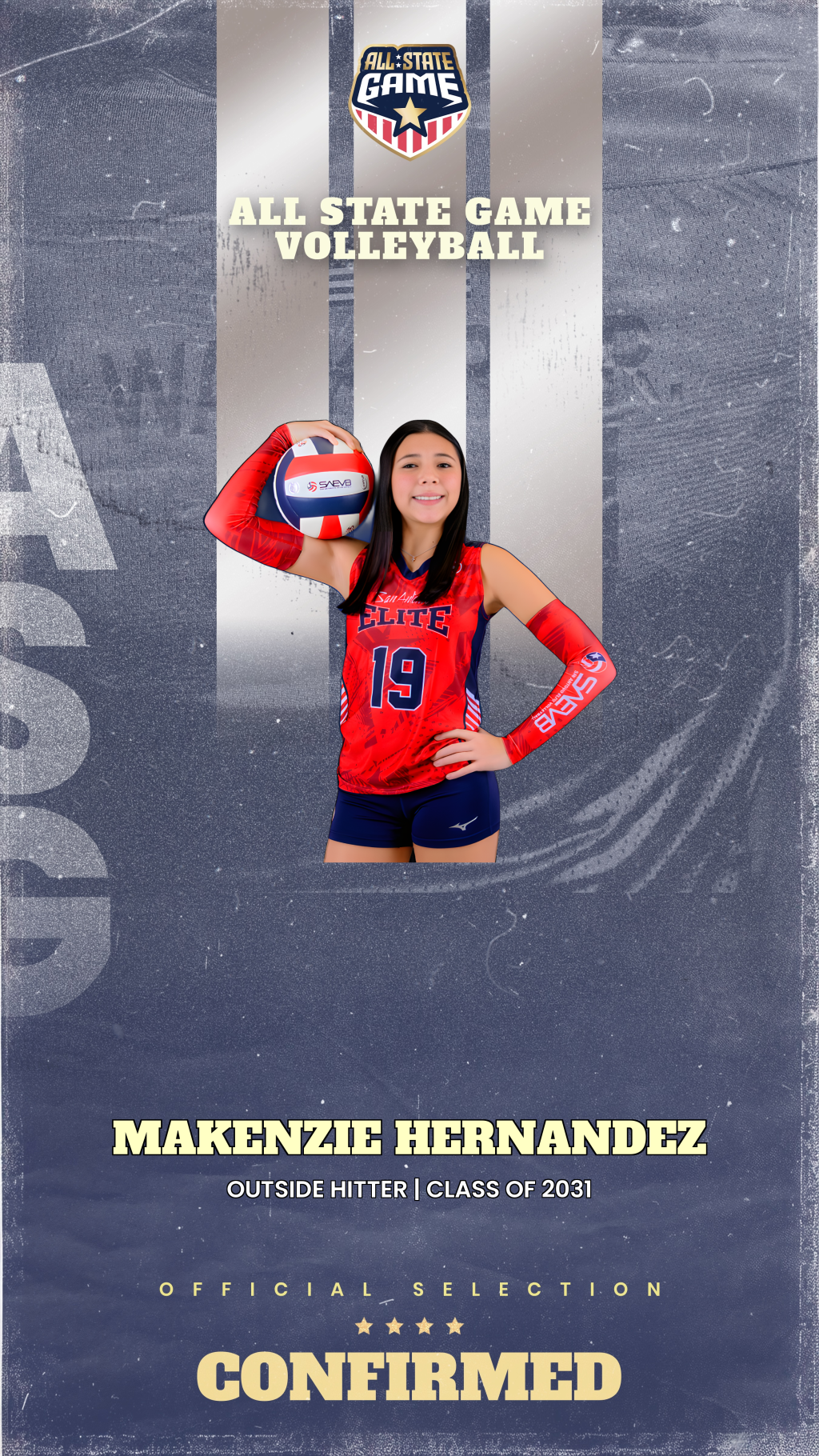 All State Game player card for Makenzie Hernandez