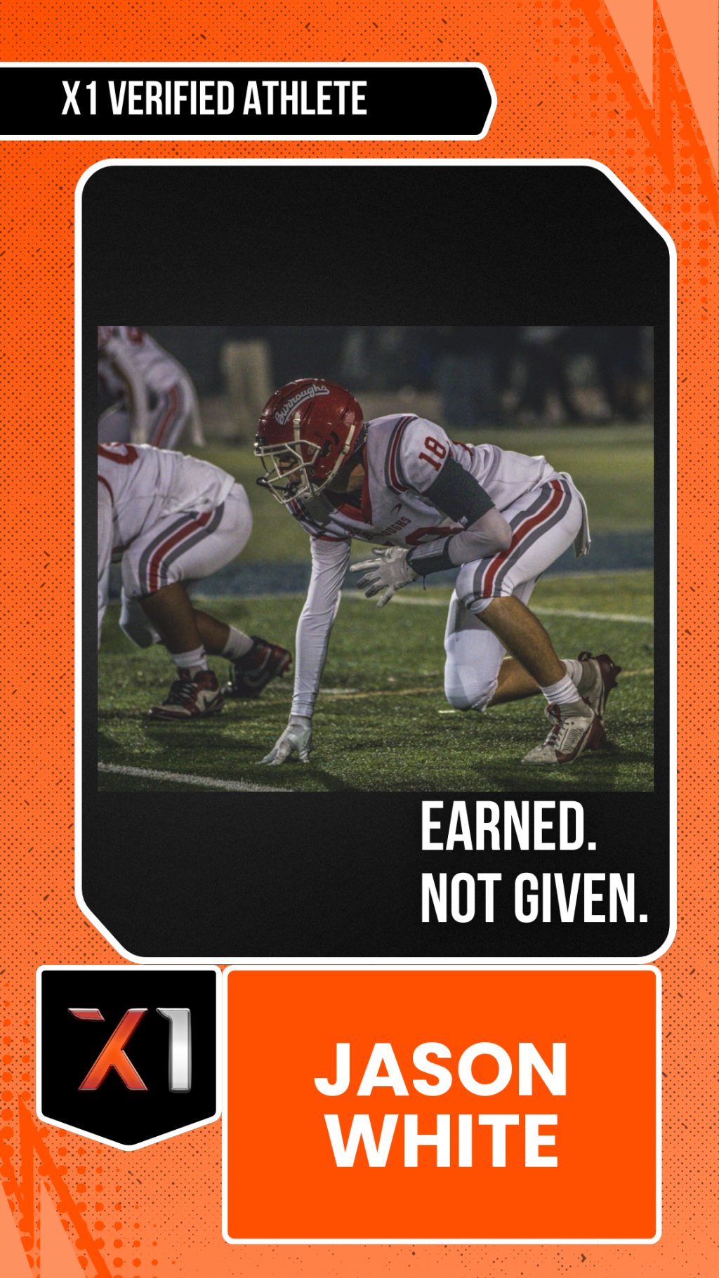 EXACT X1 player card for Jason White
