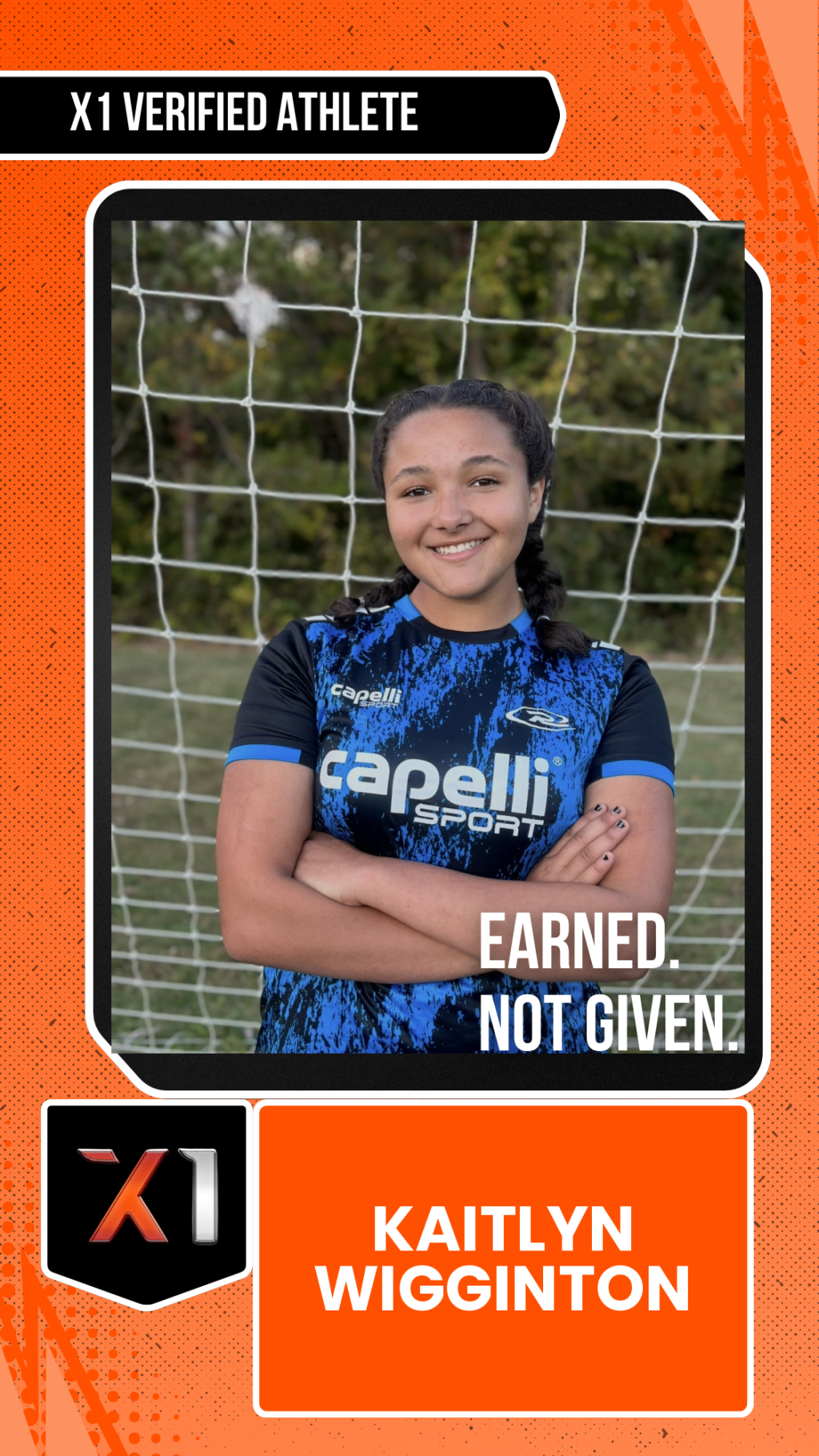 EXACT X1 player card for Kaitlyn Wigginton