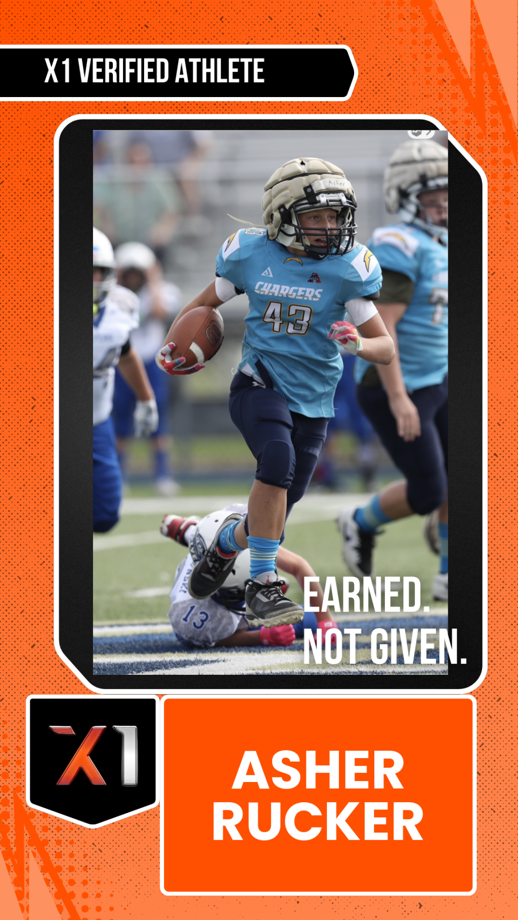 EXACT X1 player card for Asher Rucker