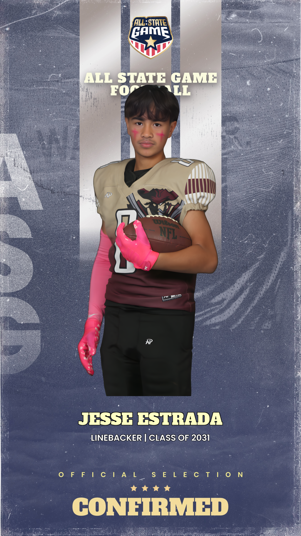 All State Game player card for Jesse Estrada