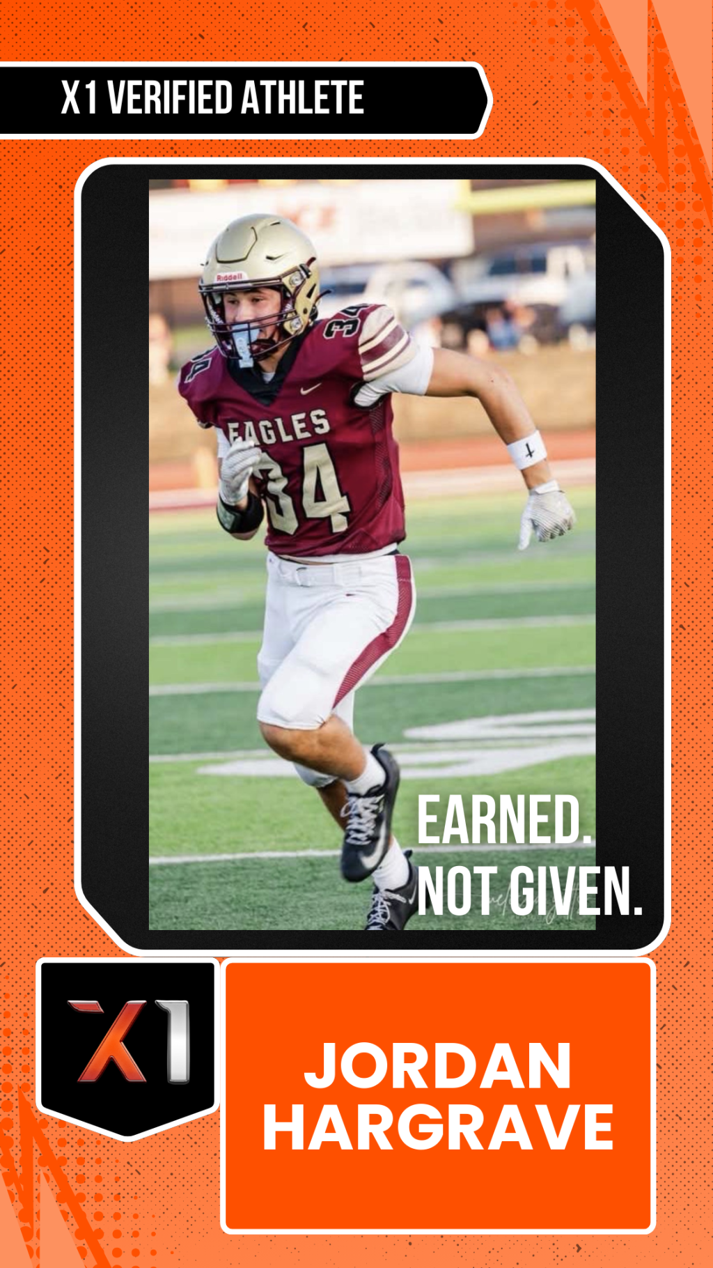 EXACT X1 player card for Jordan Hargrave