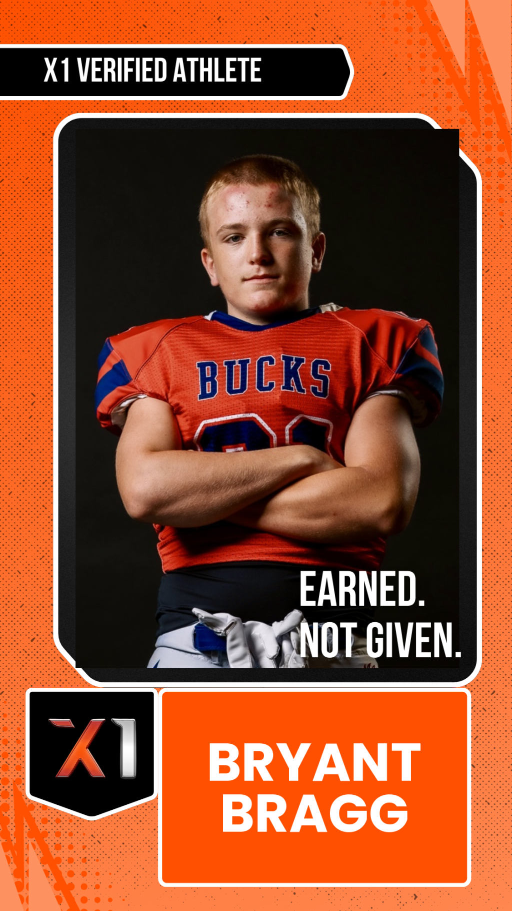 EXACT X1 player card for Bryant Bragg