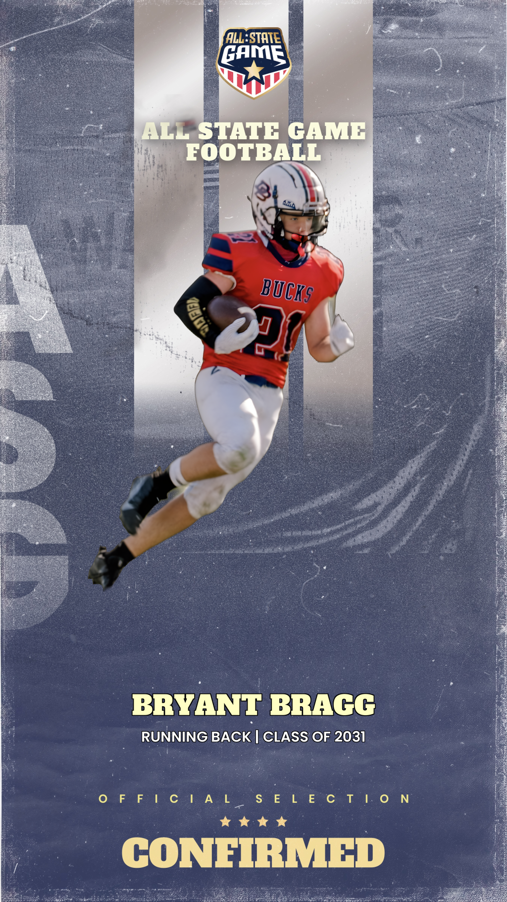 All State Game player card for Bryant Bragg