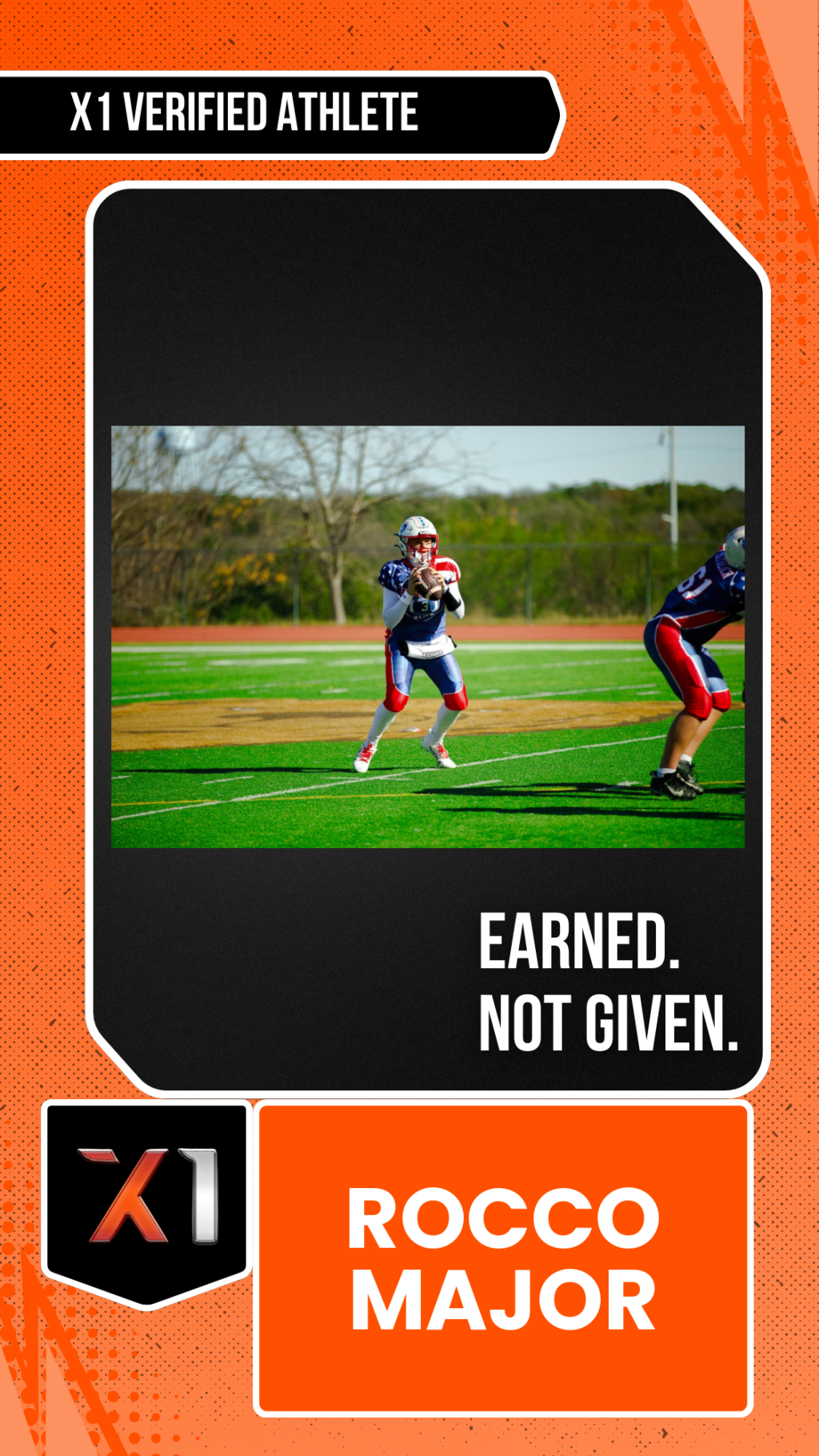 EXACT X1 player card for Rocco Major